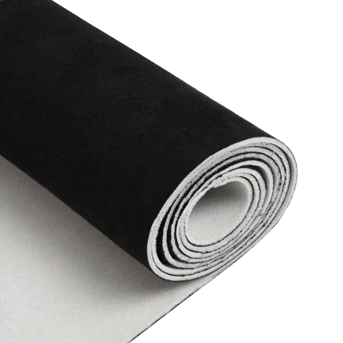 Tessuto per Cielo Auto, 244x152 cm (96x60 Zoll) (Spessore 4mm), Nero Stoffa per Foderistica Interni Auto,Ristrutturazione Tettoie per Camper, Furgoni