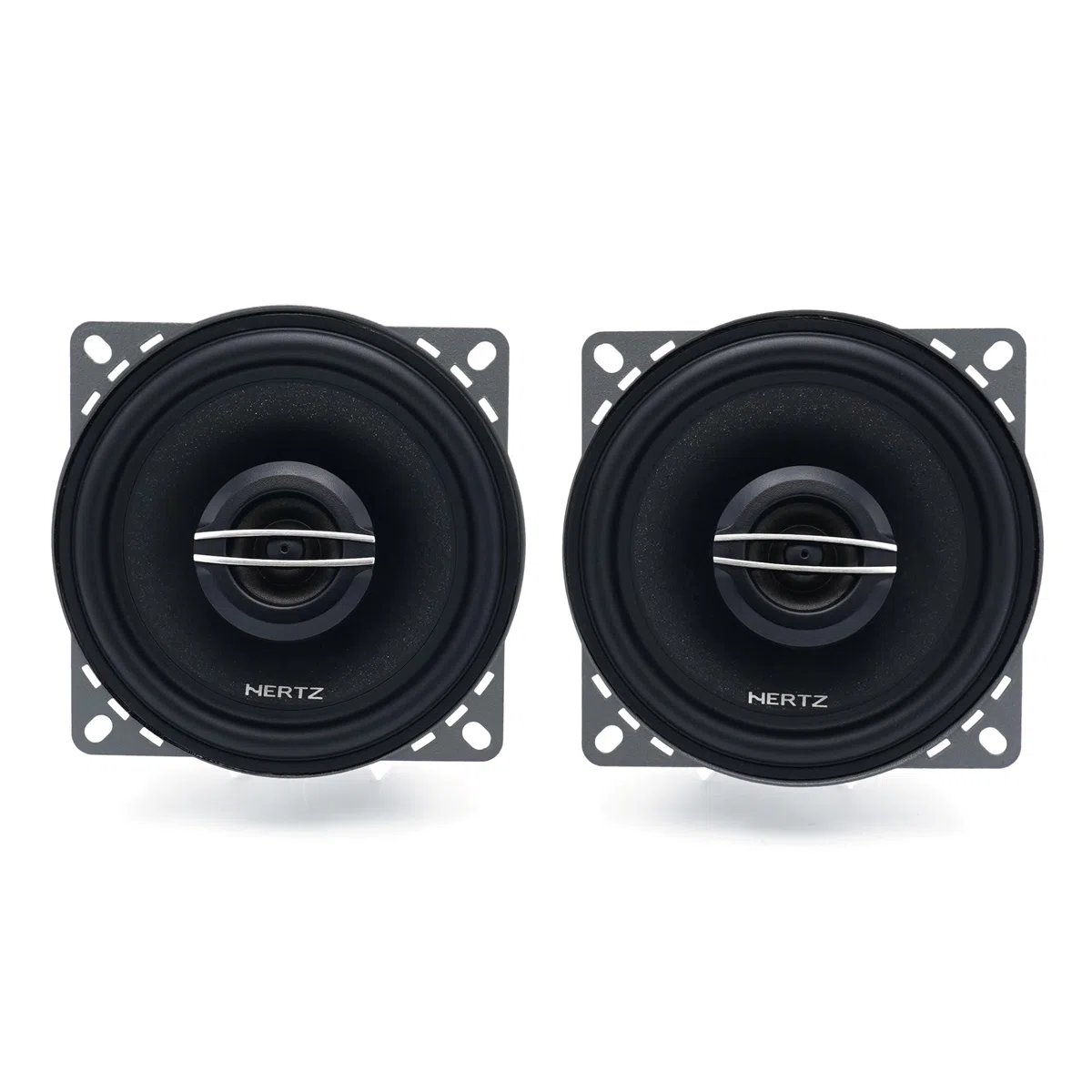 Hertz CX 100 - Coppia di altoparlanti coassiali a 2 vie da 100 mm con tweeter PEI integrato e woofer in polipropilene, design compatto per installazioni OEM, 40W RMS