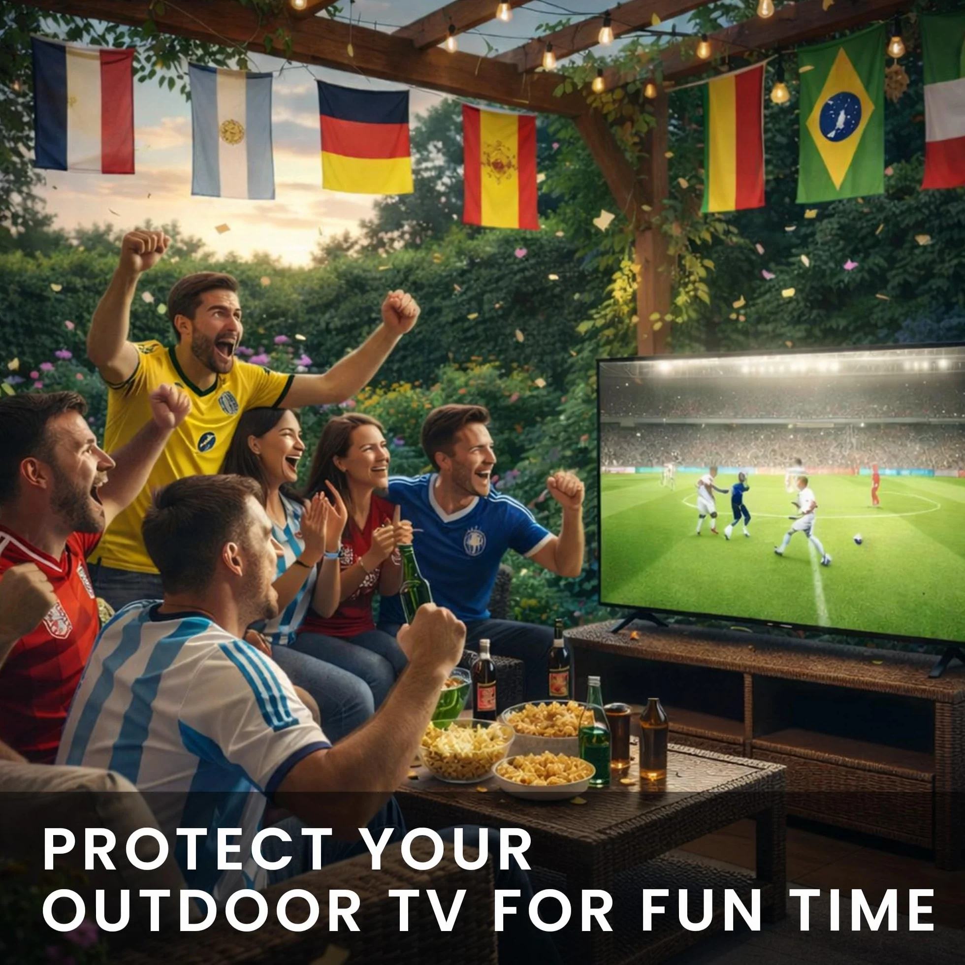 kwmobile Protezione per 32" TV - Cover Impermeabile Antipolvere per Schermo PC e TV