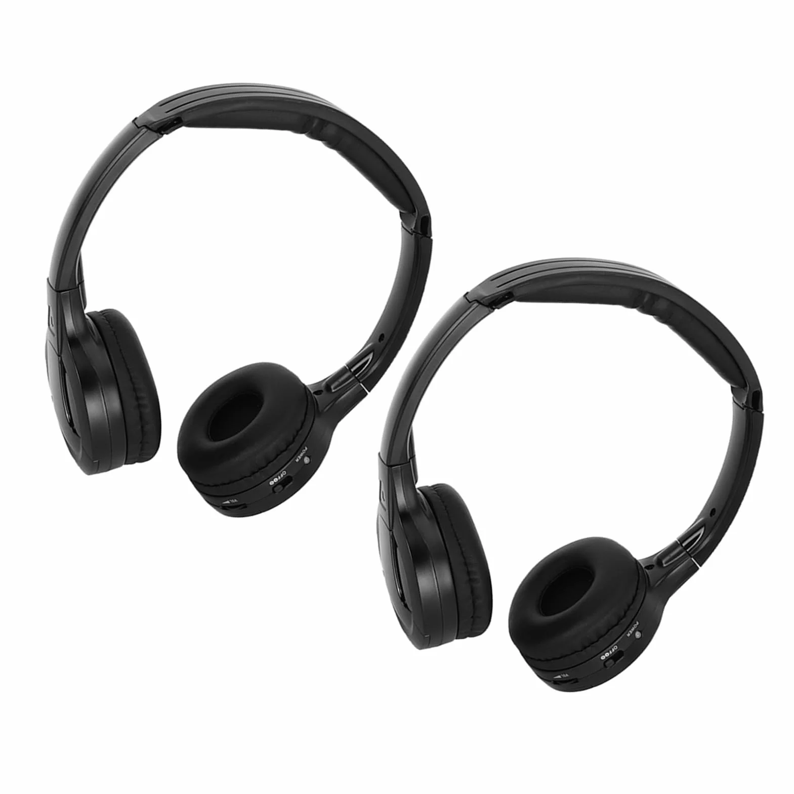 Denash Cuffia per Auto, Pellicola in Poliestere 30 Mm 2,8 MHz Destra 2,3 MHz Sinistra Auricolare con Trasmissione Stabile Stereo per Uso Automobilistico