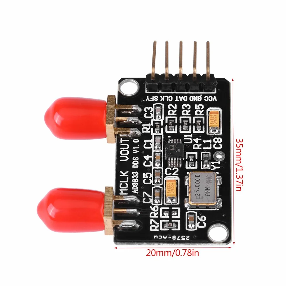 Modulo Generatore di Segnale DDS AD9833 0-12,5 MHz Onda Quadra Triangolare Sinusoidale 2,3-5,5 V per Elettronica Sperimentale