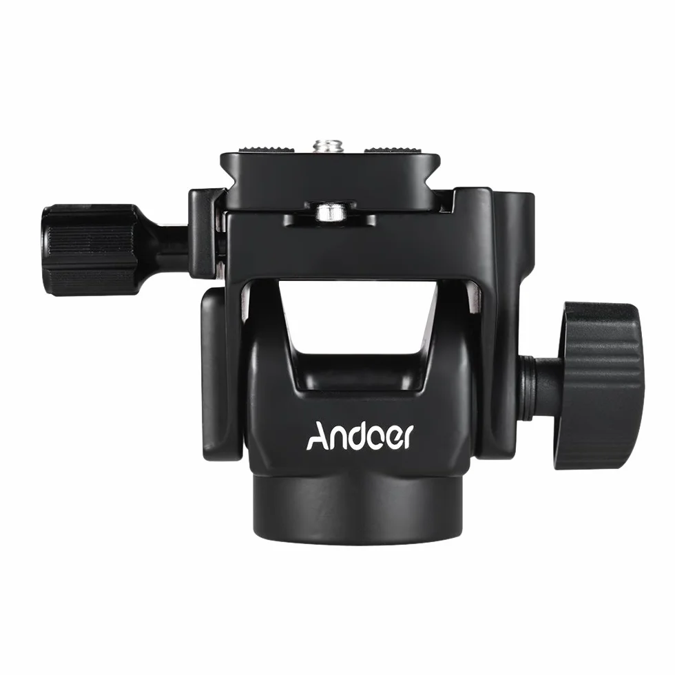 Andoer M-12 Monopod Tilt Head Panoramica Testa teleobiettivo Birdwatching con piastra a sgancio rapido