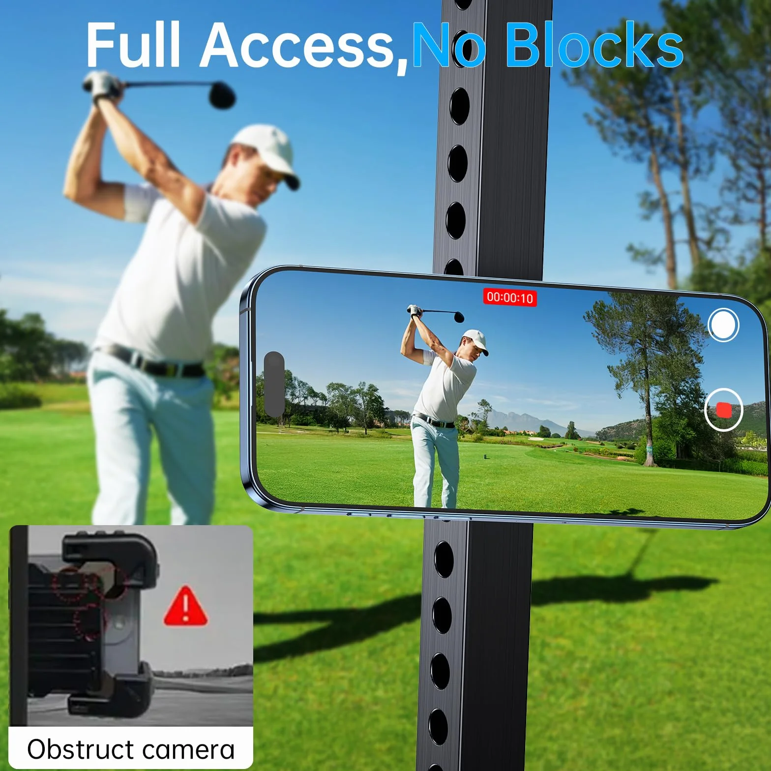 Supporto magnetico per telefono per golf, Supporto Telefono Auto per Magsafe compatibile con iPhone 17 Pro Max Air 16 Plus 15 14 adatto a EZGO, Club Car, Yamaha, accessori per carrello da golf