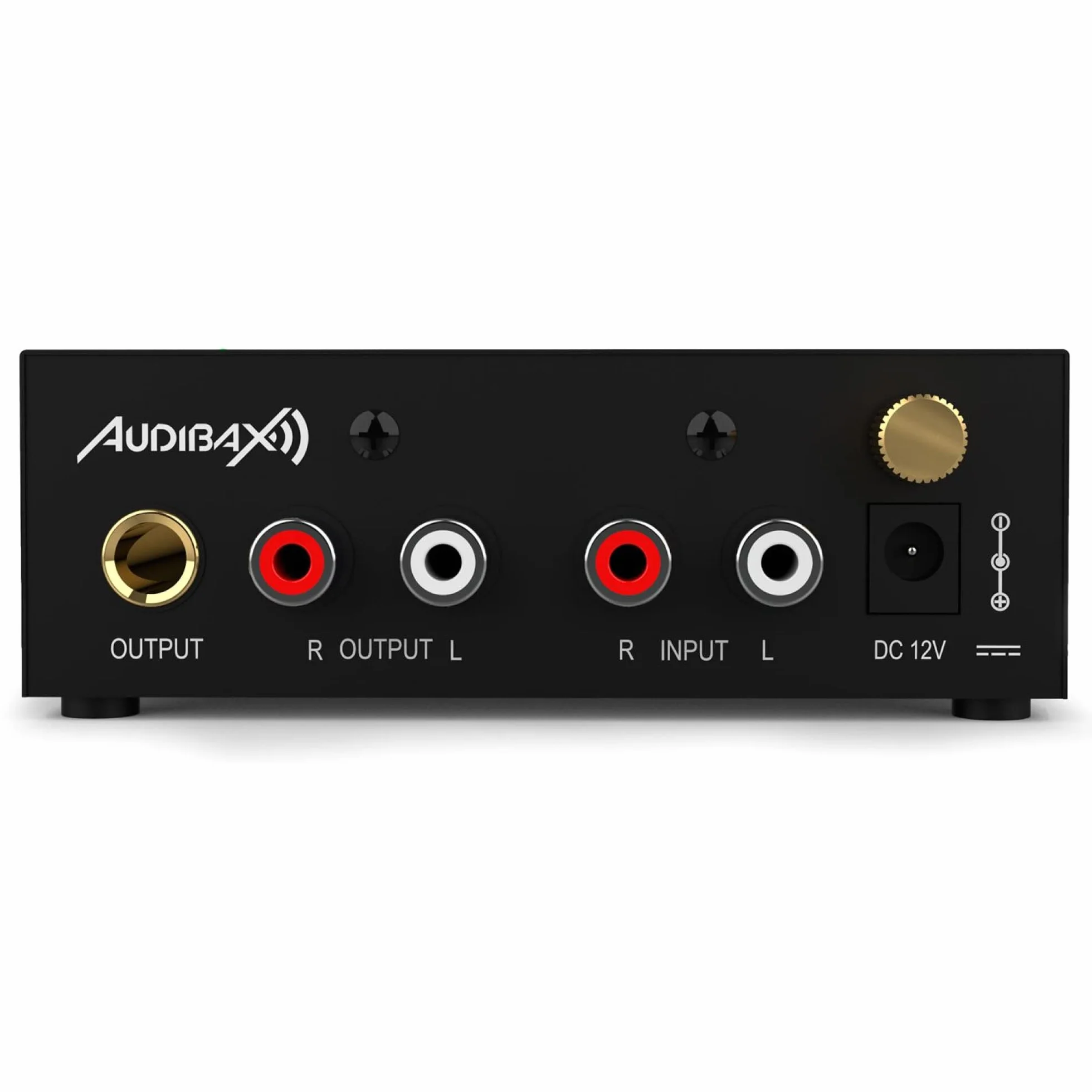 Audibax PP4000 Black Preamplificatore Fono RIAA per Giradischi 12 V DC Audio Stereo Hi-Fi