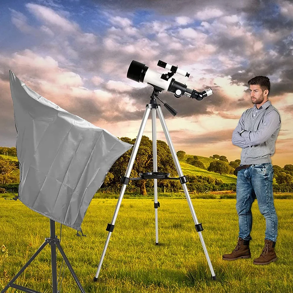 Copertura per telescopio, impermeabile, in tessuto Oxford 420D, per esterni, sole, antipolvere, mantello per mobili con coulisse regolabile (L: 150 x 85 cm)