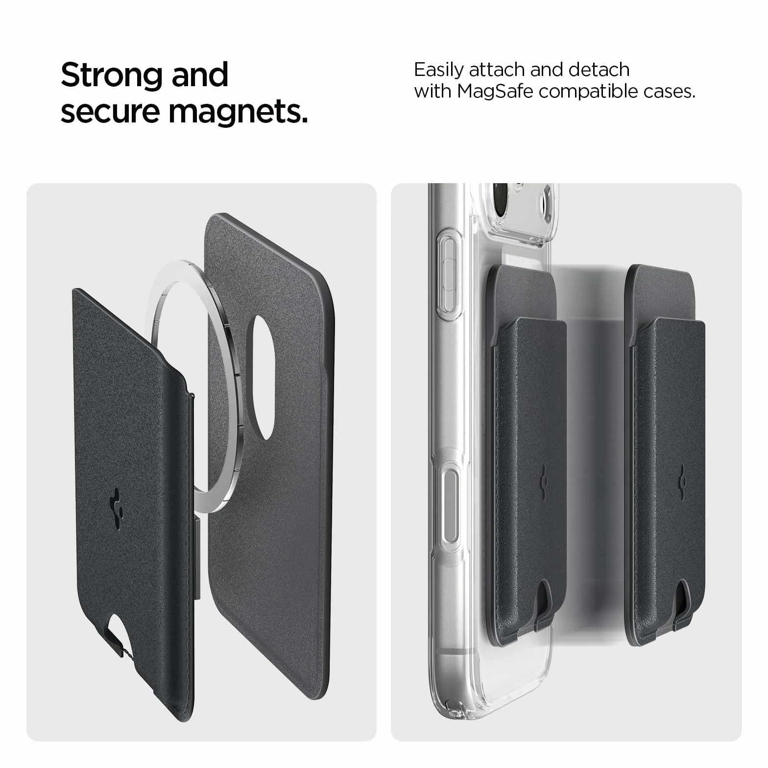 Casesology by Spigen Nano Pop MagFit Portafoglio MagSafe Wallet Magnetico Portacarte Compatibile con iPhone 17/16/15/14/13/12 Modelle, Accessori MagSafe