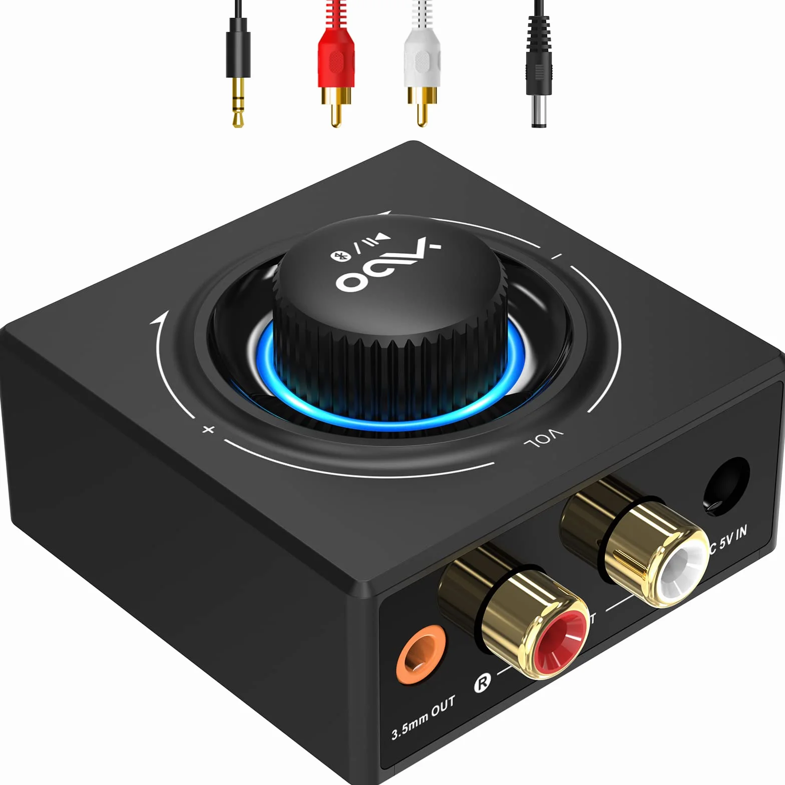 YMOO Ricevitore Bluetooth 5.3 HiFi Audio 3.5mm RCA Jack, Adattatore Aux per Impianto Stereo