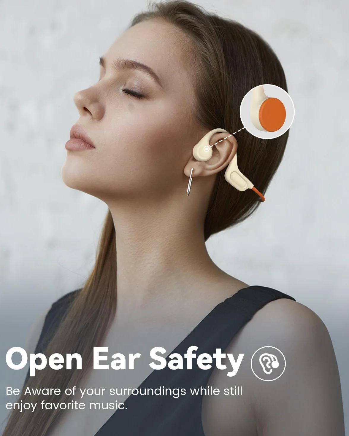 MONODEAL Cuffie Conduzione Ossea Bluetooth 5.3, Impermeabili IPX6, Porta Type-C, 27g