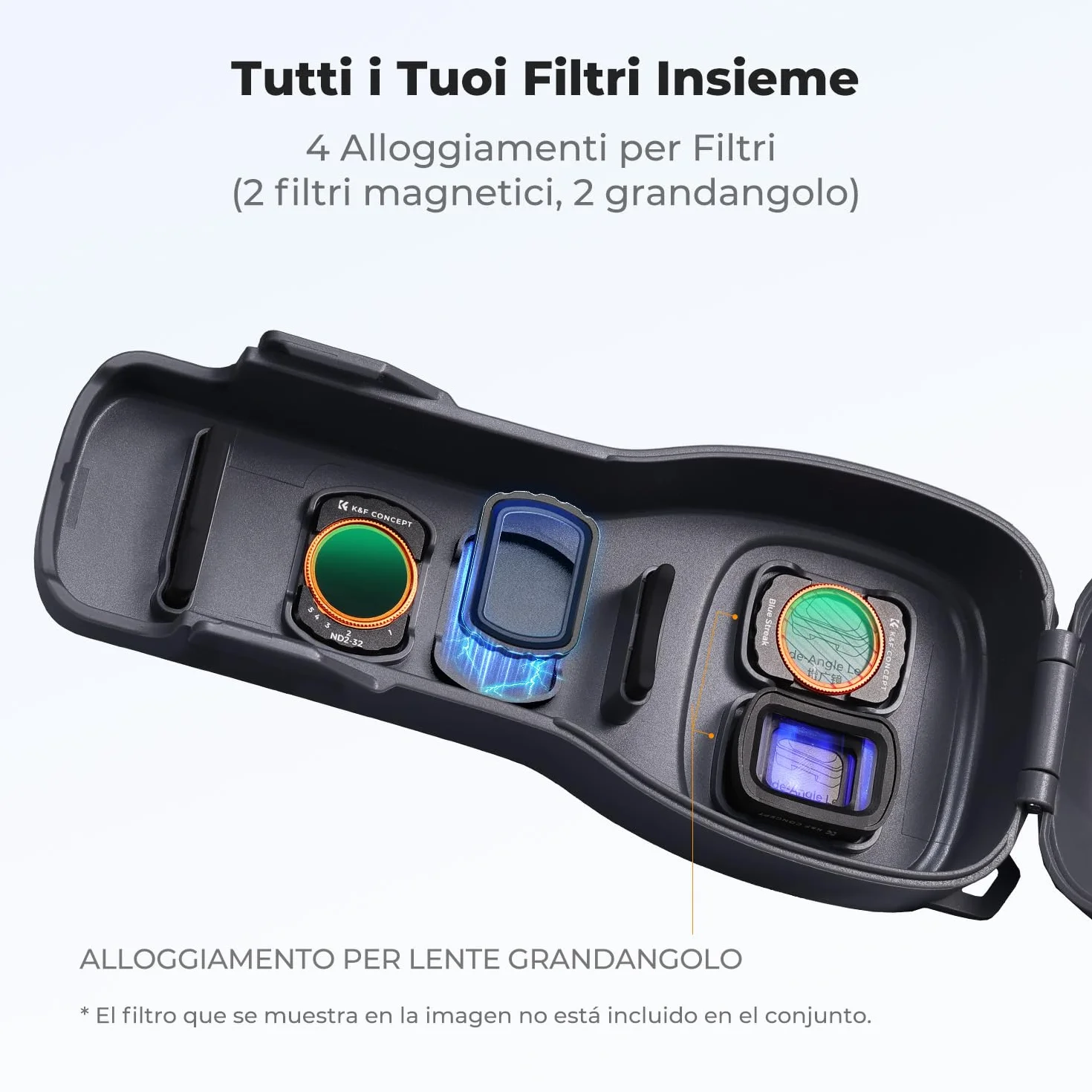 K&F CONCEPT PT61 Custodia Protettiva Compatibile con DJI Osmo Pocket 4/Pocket 3 con Spazio Filtri, Guscio Rigido con Interno Morbido, Design Esclusivo, Apertura Facile