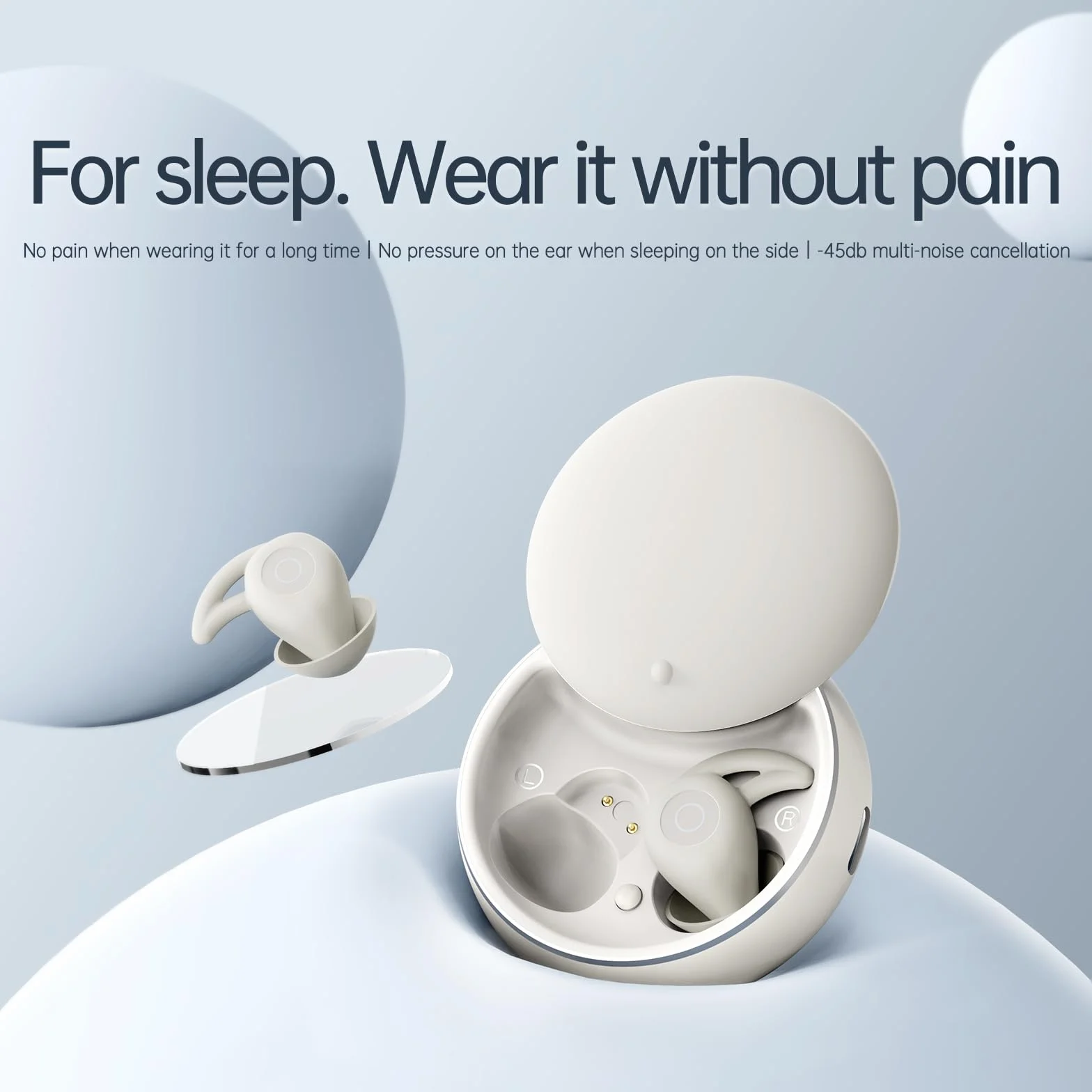 eppfun Cuffie per Dormire, Bluetooth Auricolari per dormire, Design Piccolo con Blocco del Rumore Comode Cuffie
