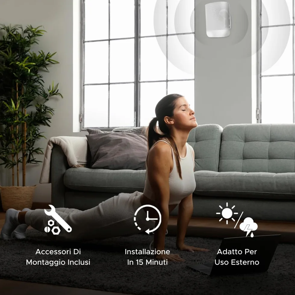 Sound bass staffa da parete per altoparlante Move, resistente alle intemperie, compatibile con Sonos Move e Move 2, con accessori di montaggio inclusi (Move 2 - Bianco)