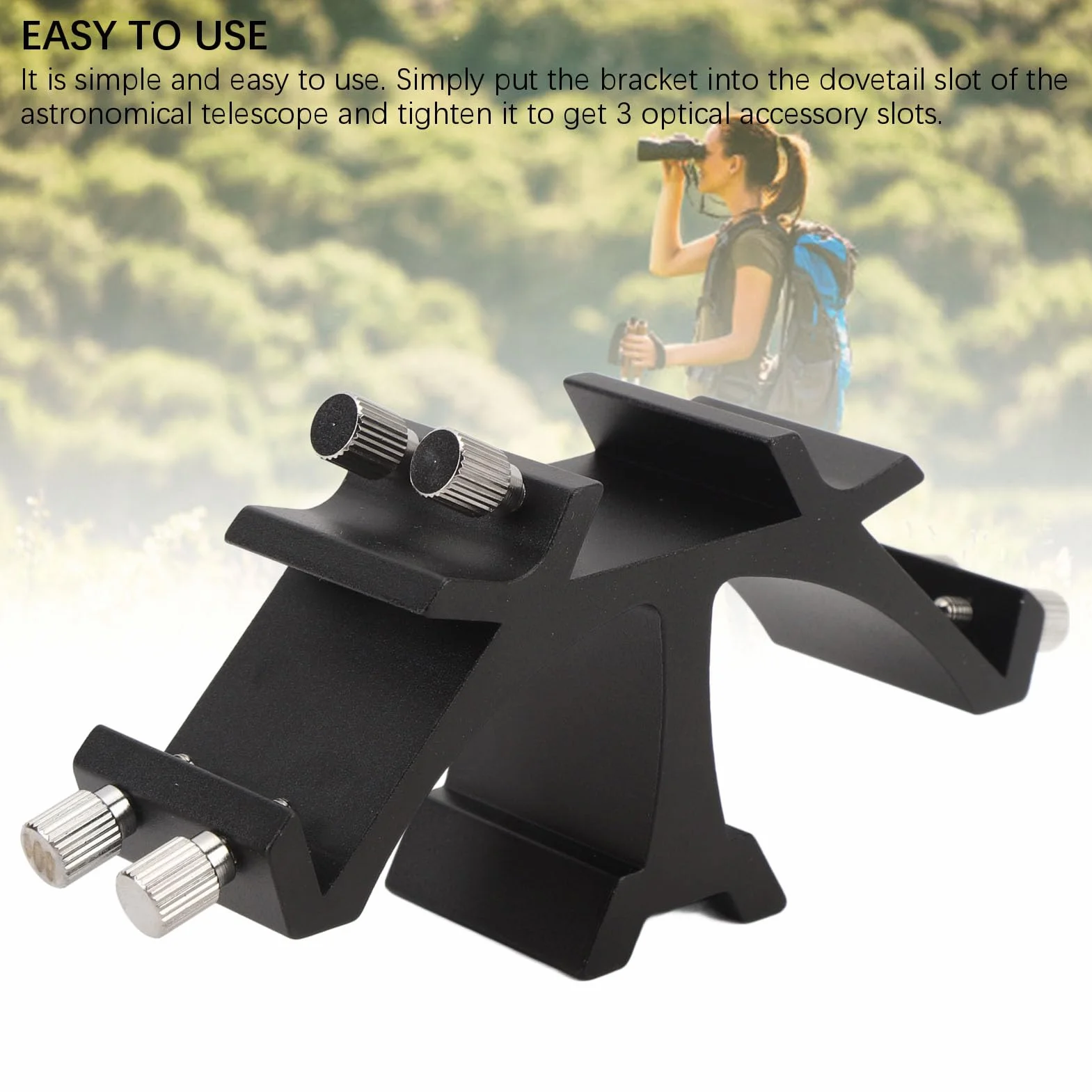 Rack per Slot Fissi per Telescopio Astronomico a 3 Slot, Staffa di Montaggio per Telescopio Triplo Completamente in Metallo, Installazione Semplice, Stabile e Leggero, più