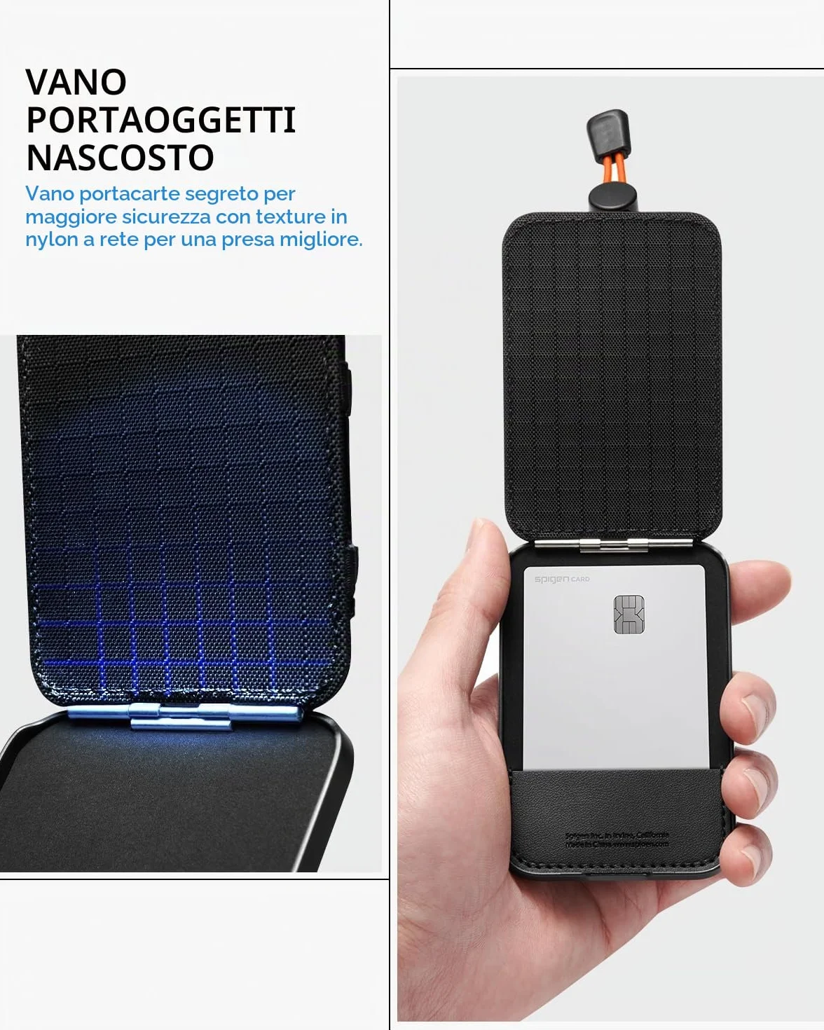 Spigen Tiefit MagFit Portafoglio MagSafe Wallet Magnetico Portacarte Compatibile con iPhone 17/16/15/14/13/12 Modelle, Accessori MagSafe - Nero