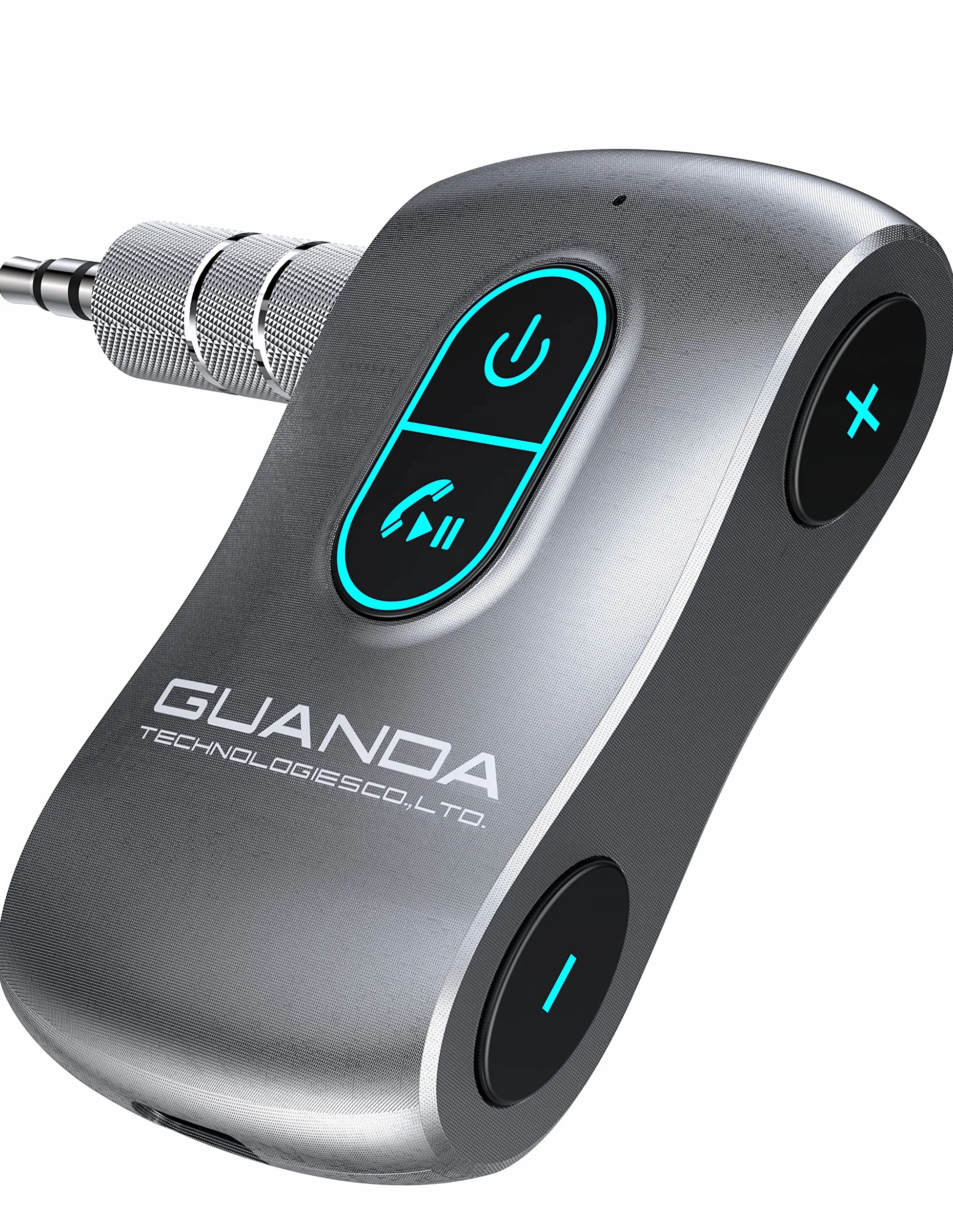 Ricevitore Bluetooth 5.0, adattatore Bluetooth AUX con cancellazione del rumore per autoradio/PC/TV/Stereo domestico/Cuffie cablate/Altoparlante W Slot per scheda Micro SD S Chiamate in vivavoce