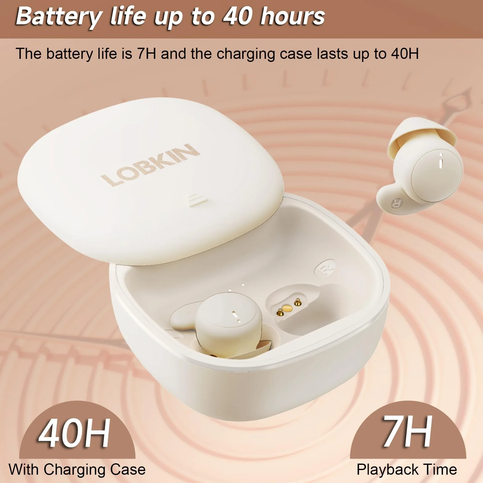 LOBKIN Cuffie Per Dormire, Cuffie Antirumore Per Dormire,Mini Auricolari Invisibili Bluetooth 6.0 In Silicone Liquido,Auricolari Per Dormire, Adatte Per Sport, Yoga e Viaggi
