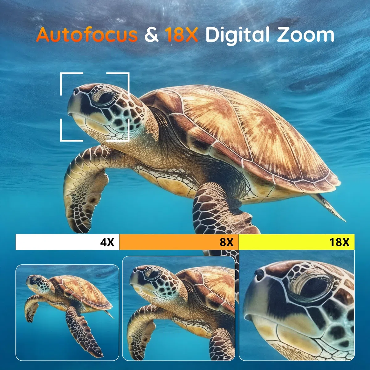 8K 70MP Macchina Fotografica Digitale - MaxMango 33FT Macchina Fotografica Subacquea, 64GB Fotocamera Digitale per Snorkeling, 18X Doppio Schermo Selfie Robusta Antipolvere Antiurto Autofocus