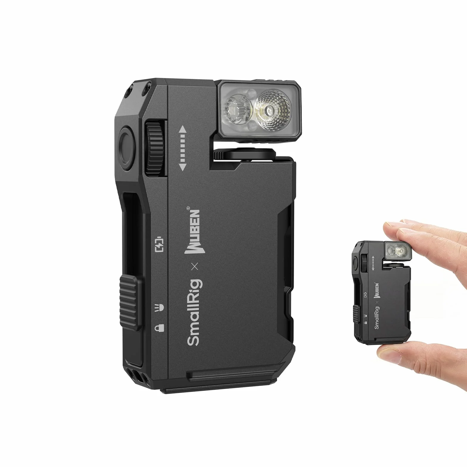 SMALLRIG Mini torcia EDC ricaricabile, luce LED magnetica da 400 lumen, formato tascabile, impermeabile IP65, vite da 1/4"-20, diffusore, torcia portatile per campeggio, segnalazione - 5710