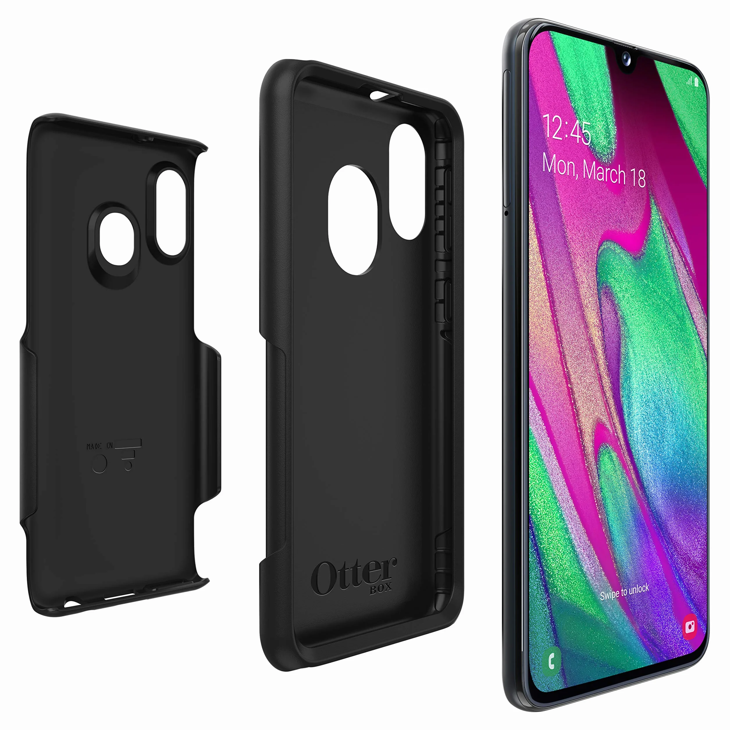 OtterBox per Galaxy A40, Custodia resistente a cadute, gamma Commuter Lite, Nero - Senza Retail Package