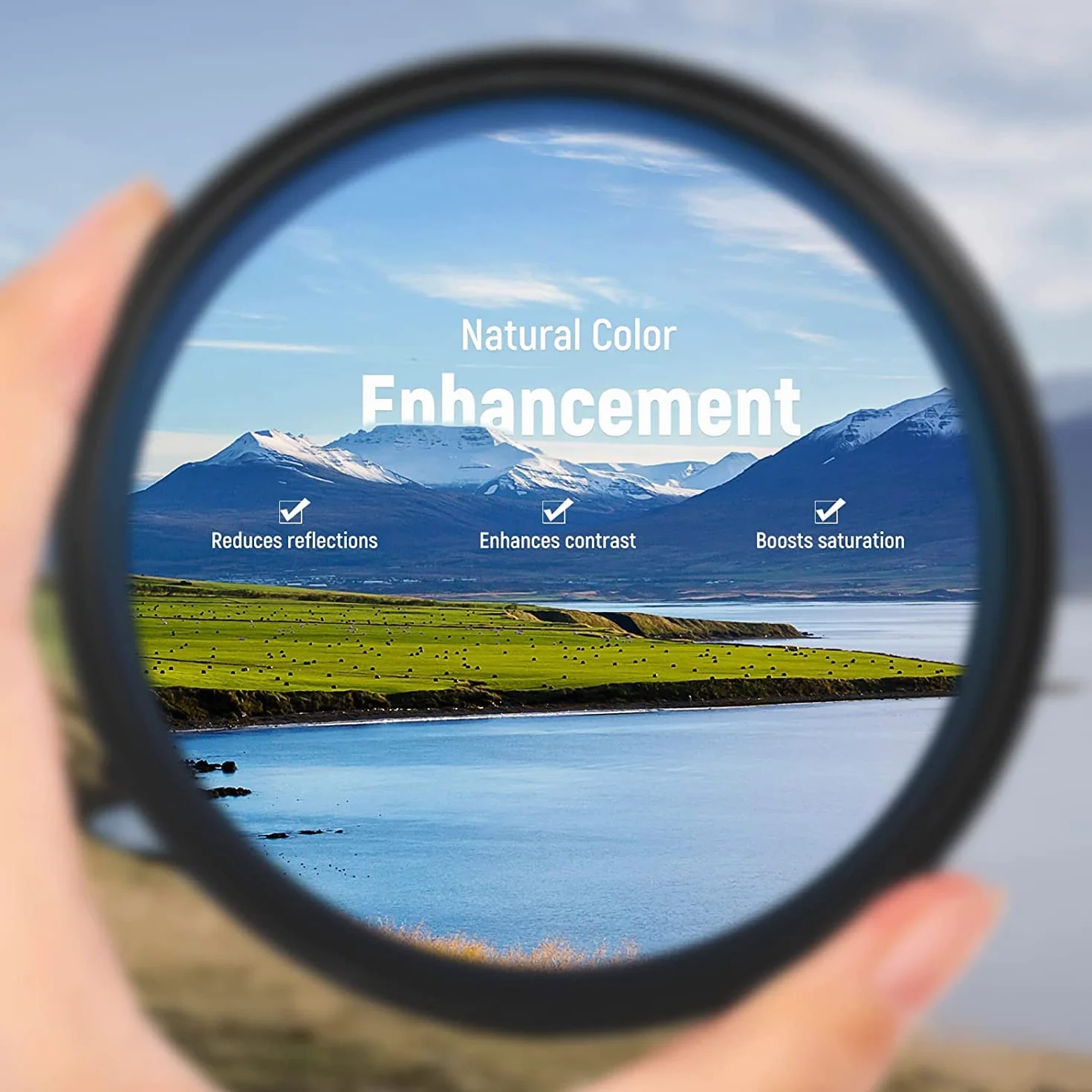 NEEWER Filtro CPL da 55mm, Filtro Polarizzatore Circolare Ultra Sottile con Rivestimento Nano Multi Resistente a 30 Strati, Riduce Riflessi e Abbaggliamenti, Aumenta Contrasto, Vetro Ottico HD