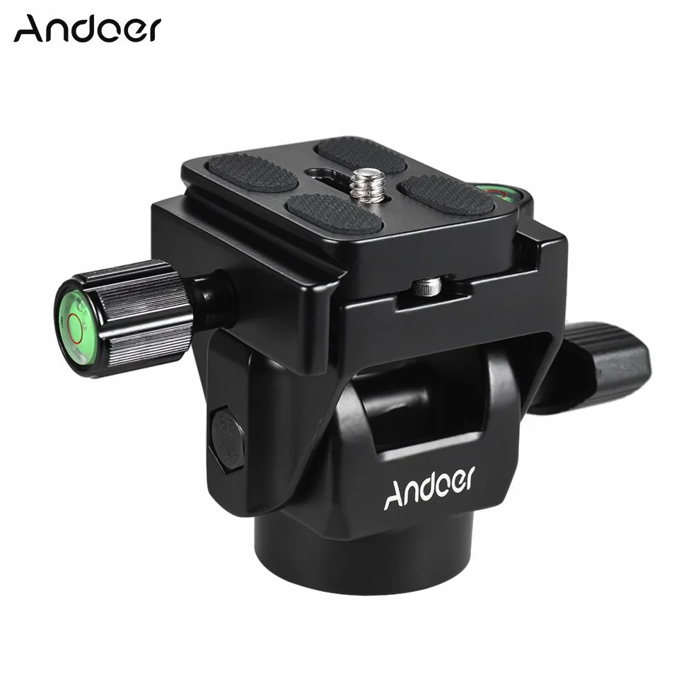 Andoer M-12 Monopod Tilt Head Panoramica Testa teleobiettivo Birdwatching con piastra a sgancio rapido