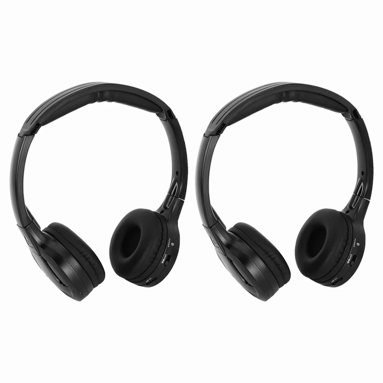 Denash Cuffia per Auto, Pellicola in Poliestere 30 Mm 2,8 MHz Destra 2,3 MHz Sinistra Auricolare con Trasmissione Stabile Stereo per Uso Automobilistico