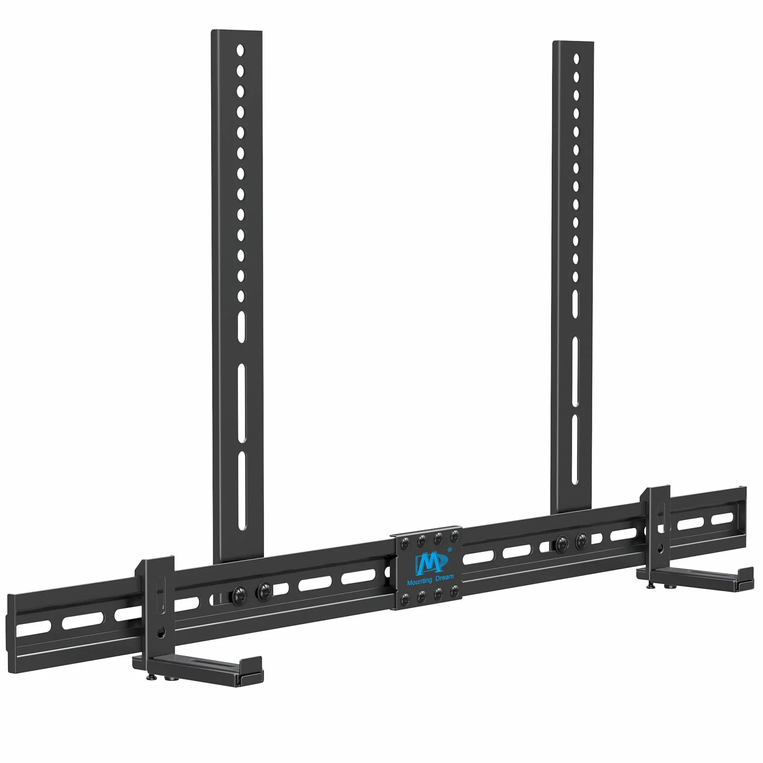 Mounting Dream Universale Staffa Soundbar Supporto per Soundbar con/senza fori, Supporto per TV soundbar con Staffe di Base Esteso Anti-Scivolo (da 87.5 a 154mm), Installa su Supporto TV, Parete o TV