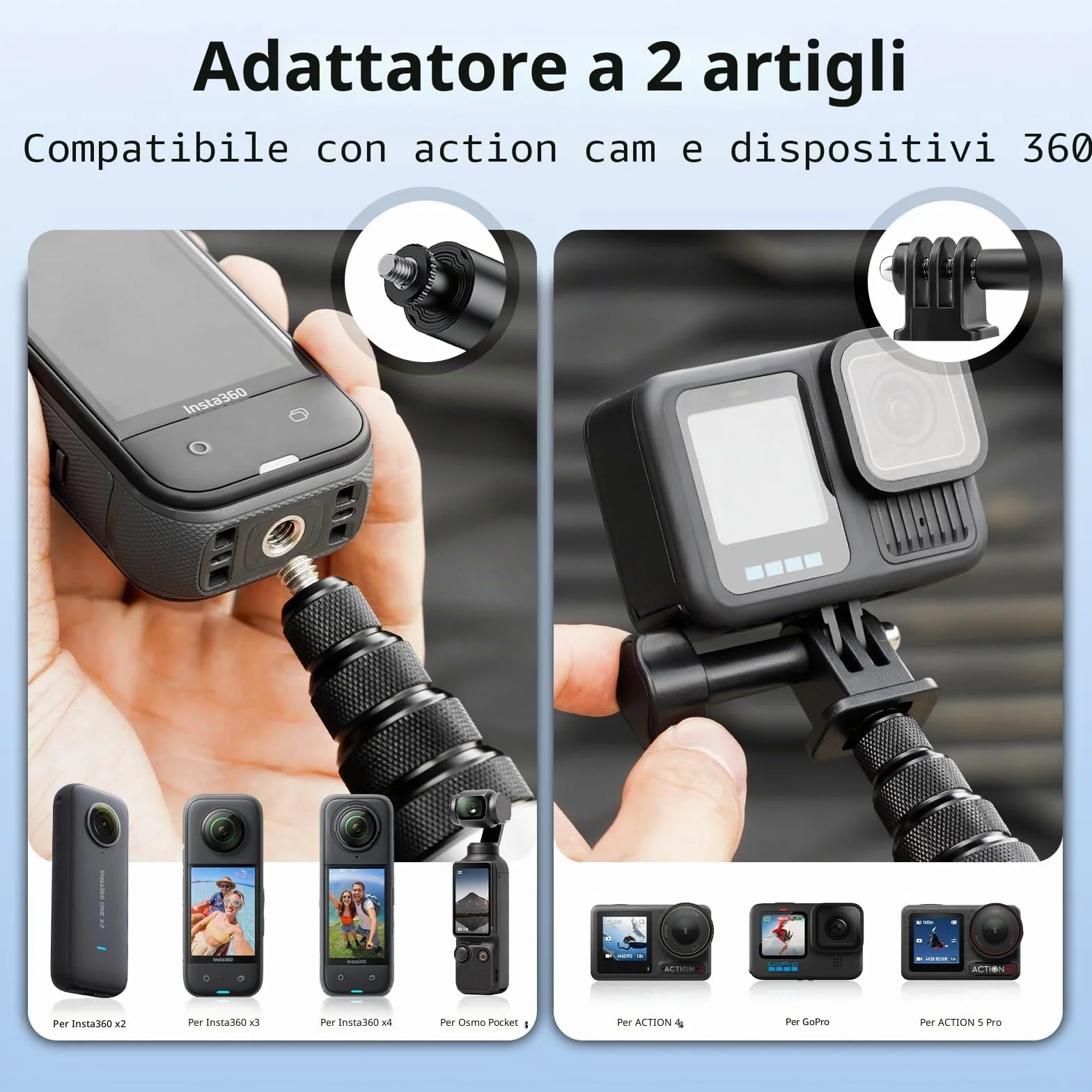 BRDRC Bastone selfie invisibile ultra lungo in fibra di carbonio per Insta 360 ONE X5 X4 X3 X2 RS Accessori (con adattatore Go Pro, cinturino, sacchetto di stoccaggio) 3 m