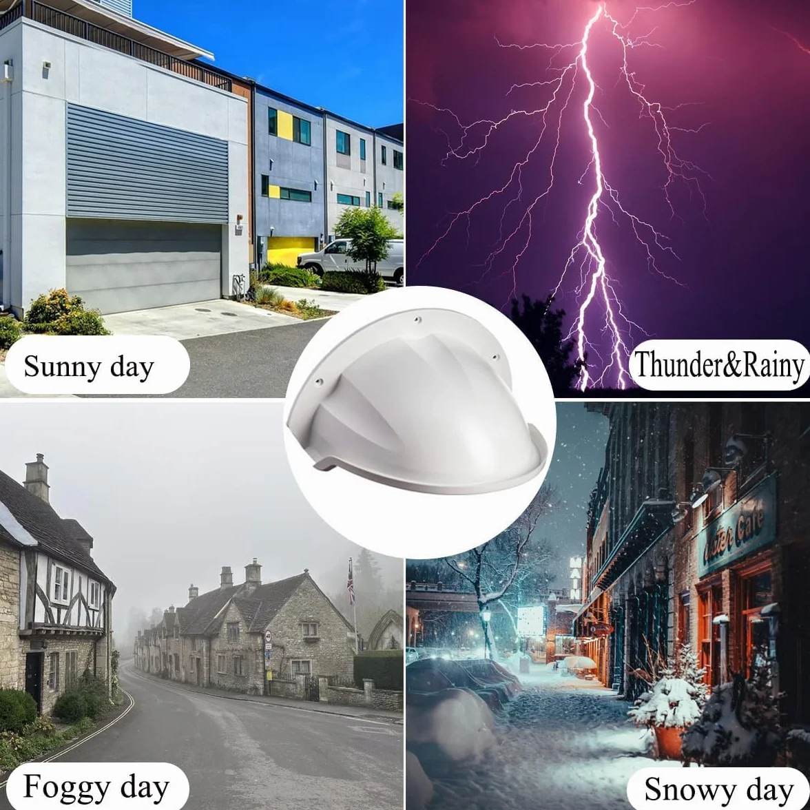 1 custodia protettiva resistente alle intemperie per telecamera di sorveglianza CCTV, custodia solare e piovosa, compatibile con Bullet e Dome (bianco)