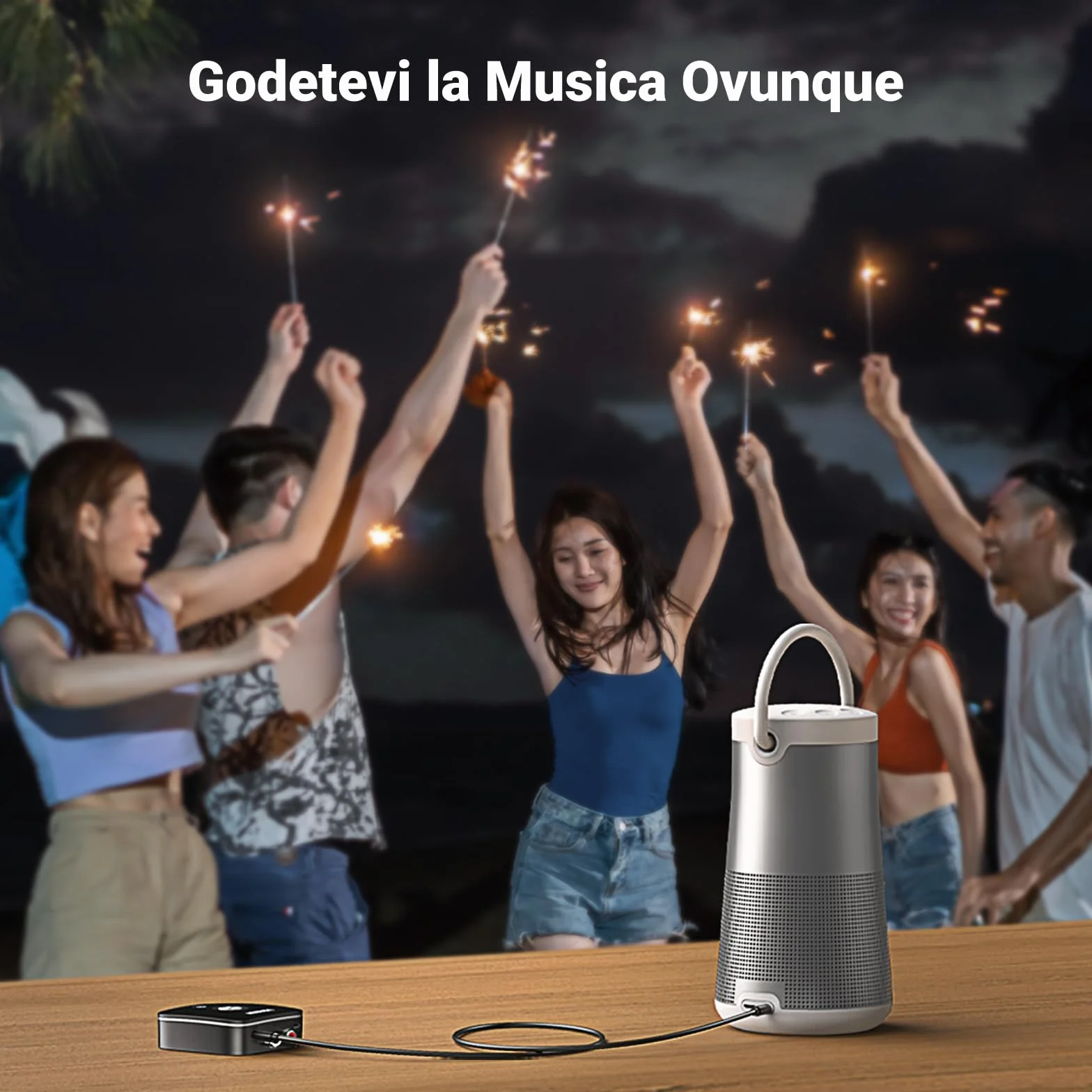 UGREEN Ricevitore Bluetooth 5.3 EDR HiFi Jack 3.5mm 2RCA Adattatore Audio Integrato A2DP Hifi Musica Stereo con Cavo e AUX per Amplificatore Altoparlanti