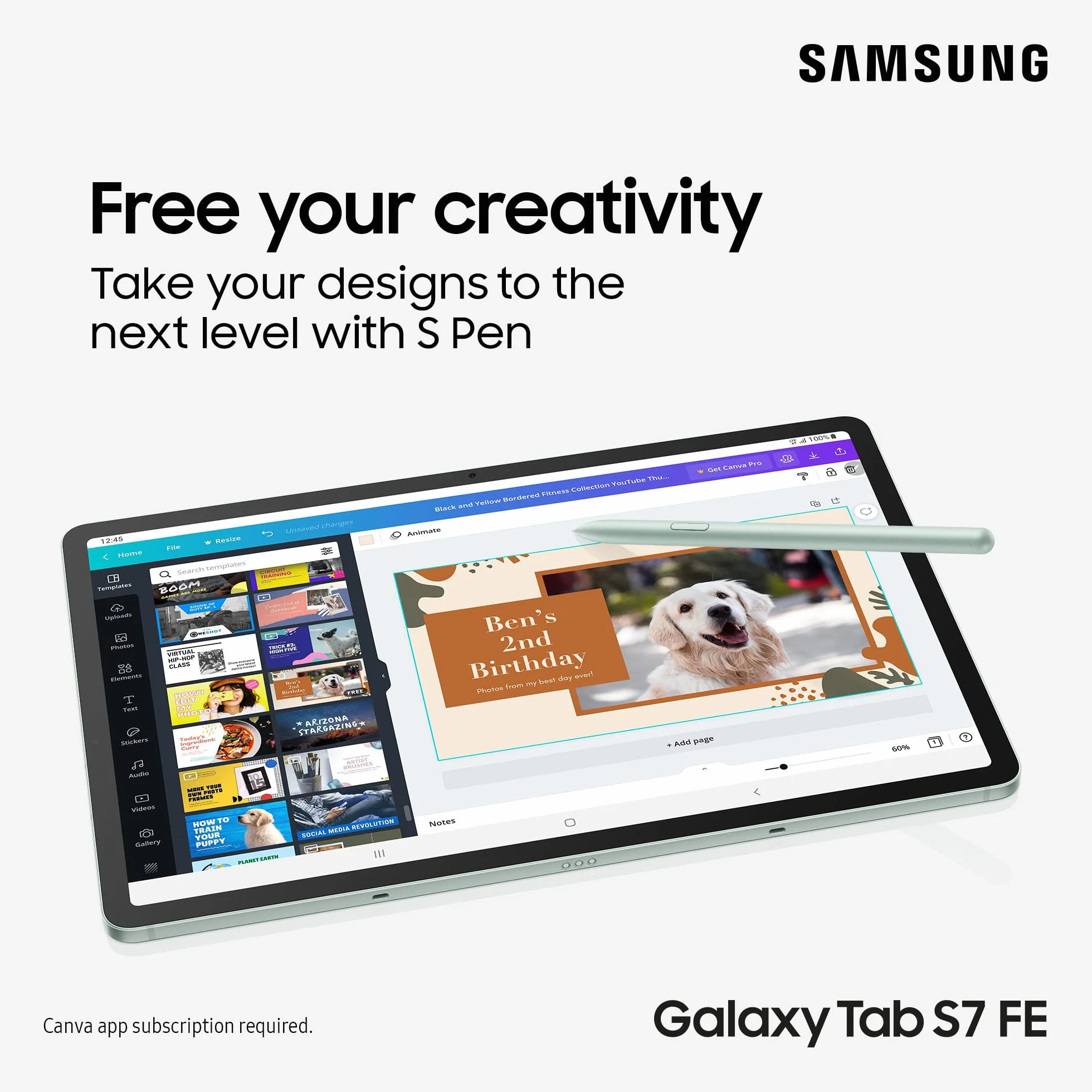 Samsung S Pen Galaxy Tab S7 FE Mystic Black