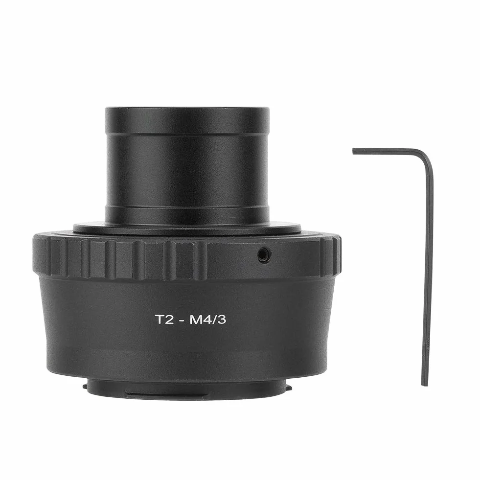 T2-M4 / 3 Anello Adattatore per Telescopio, 1,25 Pollici Anello Adattatore per Telescopio in Metallo per Olympus M4 / 3 Fotocamera