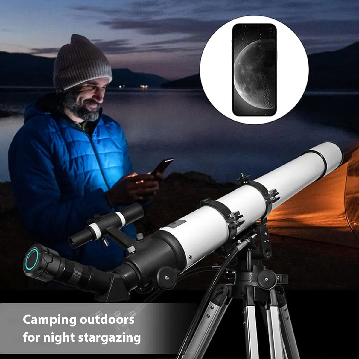 Oculare digitale WiFi wireless per fotocamera telescopio Registrazione video 4K Foto Scatto di foto Batteria integrata Oculare elettronico per telescopio