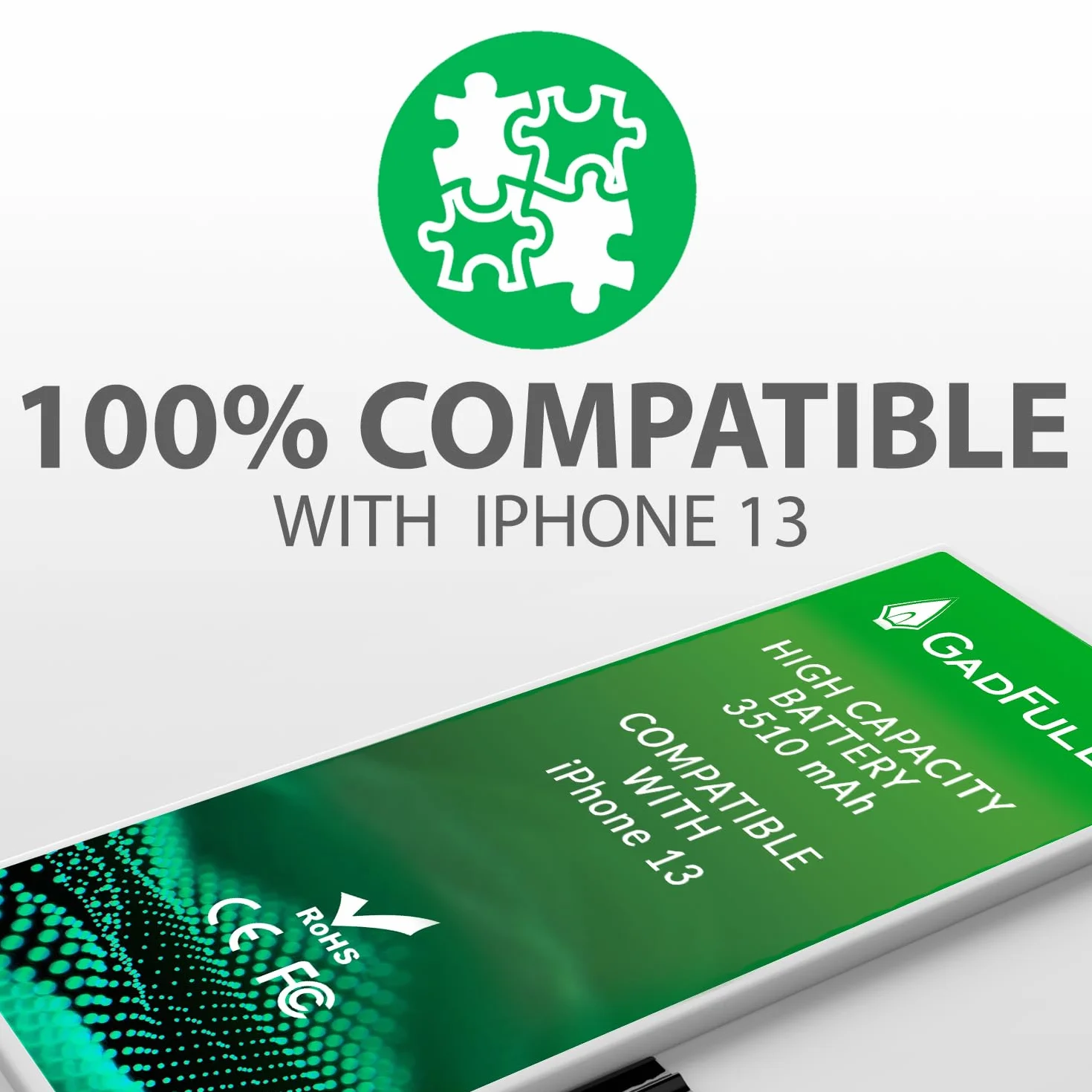 Batteria ad Alta Capacità compatibile con iPhone 13 | 2026 Data di produzione | incl. Set di riparazione manuale & Kit strumenti Profi | Nuova Batteria Cellulare Extra