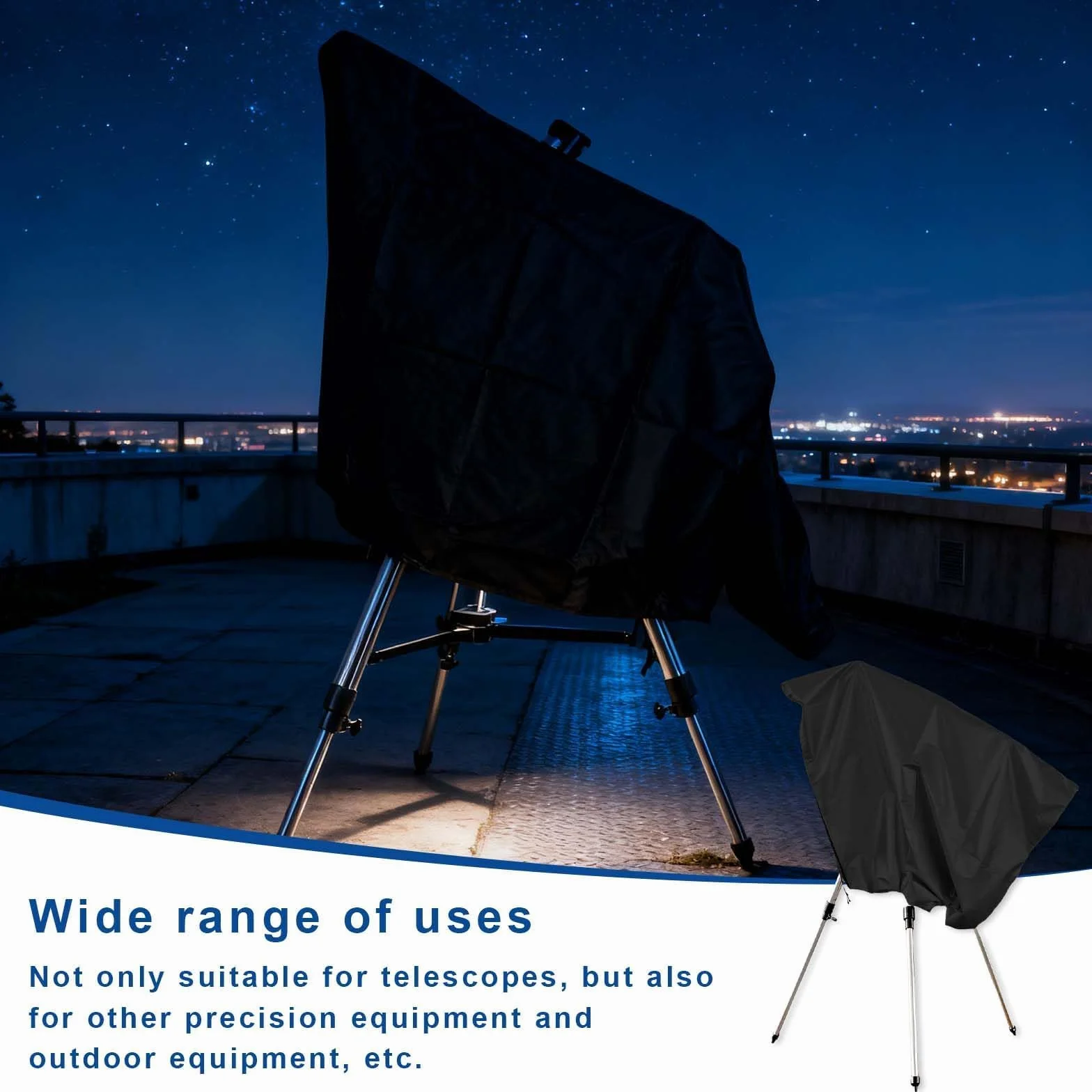 150 * 85 cm coperturaimpermeabilepertelescopio, 420D, coperturatelescopioperesterni, CoperturaProtettivadelTelescopio, Telescopio Antipolvere Copertura, impermeabile, antivento e antifreddo