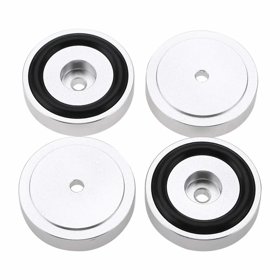 Piedini per amplificatori in lega di alluminio 40 x 10 mm universali argento