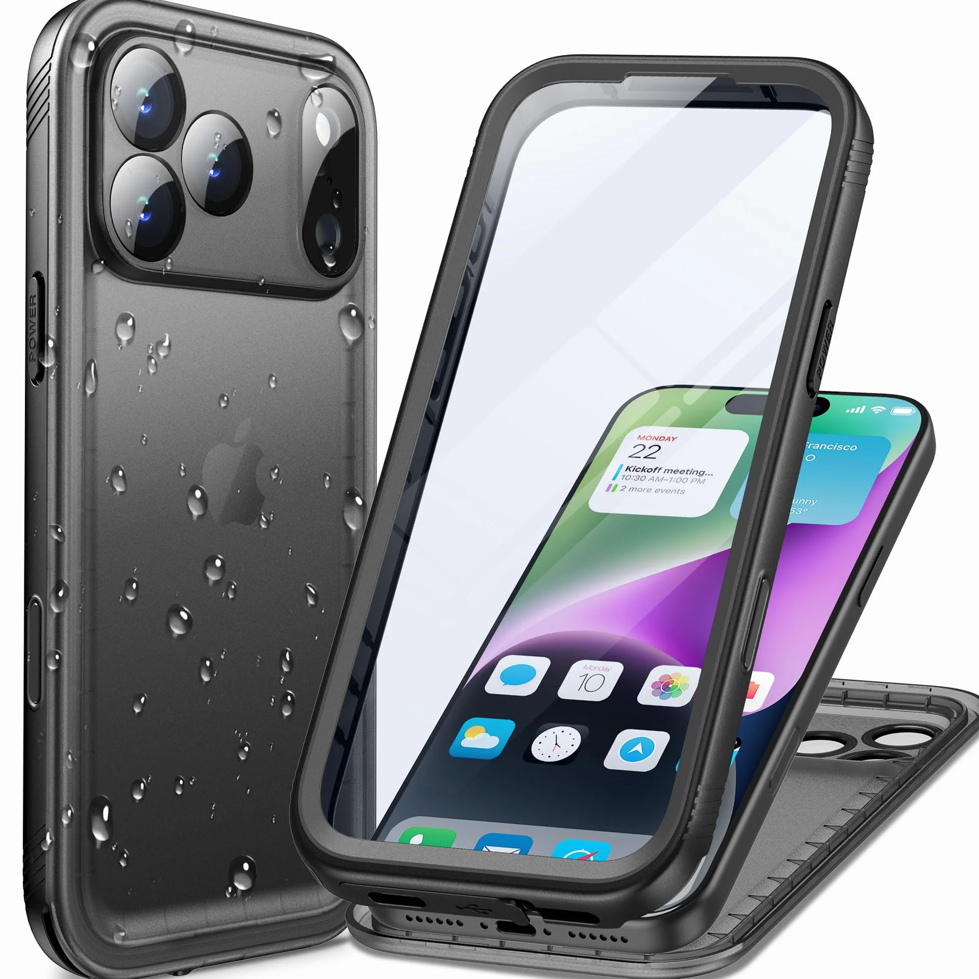Cozycase TOP Cover Protettiva Per iPhone 17 Pro Impermeabile Antiurto IP68 Subacquea Antipolvere 360 Completa integrale Militare Rigida Rugged Custodia Resistente i Phone 17Pro Anti Urto Waterproof