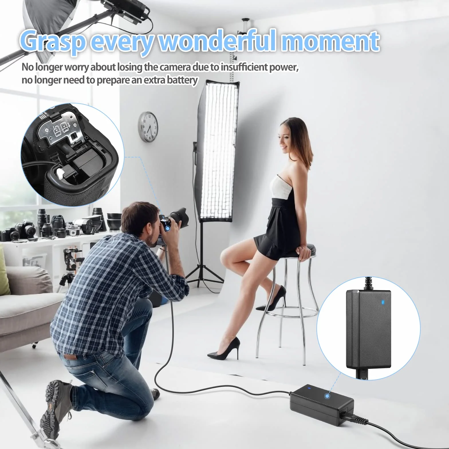 ENEGON NP-FZ100 Dummy Battery AC-FZ100 DC Coupler Adapter Kit Compatible with Sony A6600, A7C, A7III, A7RIII, A7RIV, A9, A9R, A9S, Alpha 9, Alpha 9R, Alpha 9S, Digital Camera