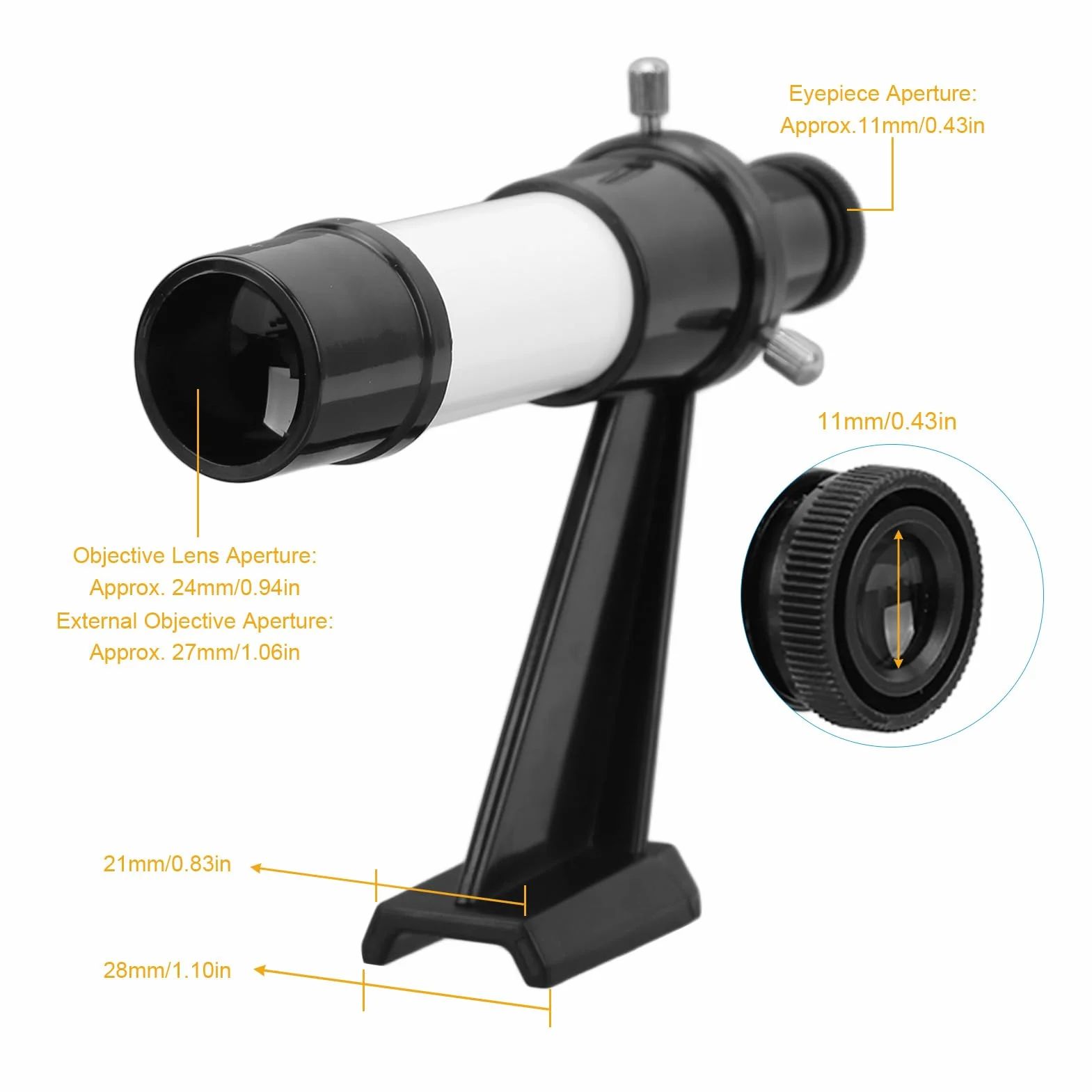 Cercatore di Telescopio Astronomico Portatile 5X con Mirino per il Posizionamento Iniziale