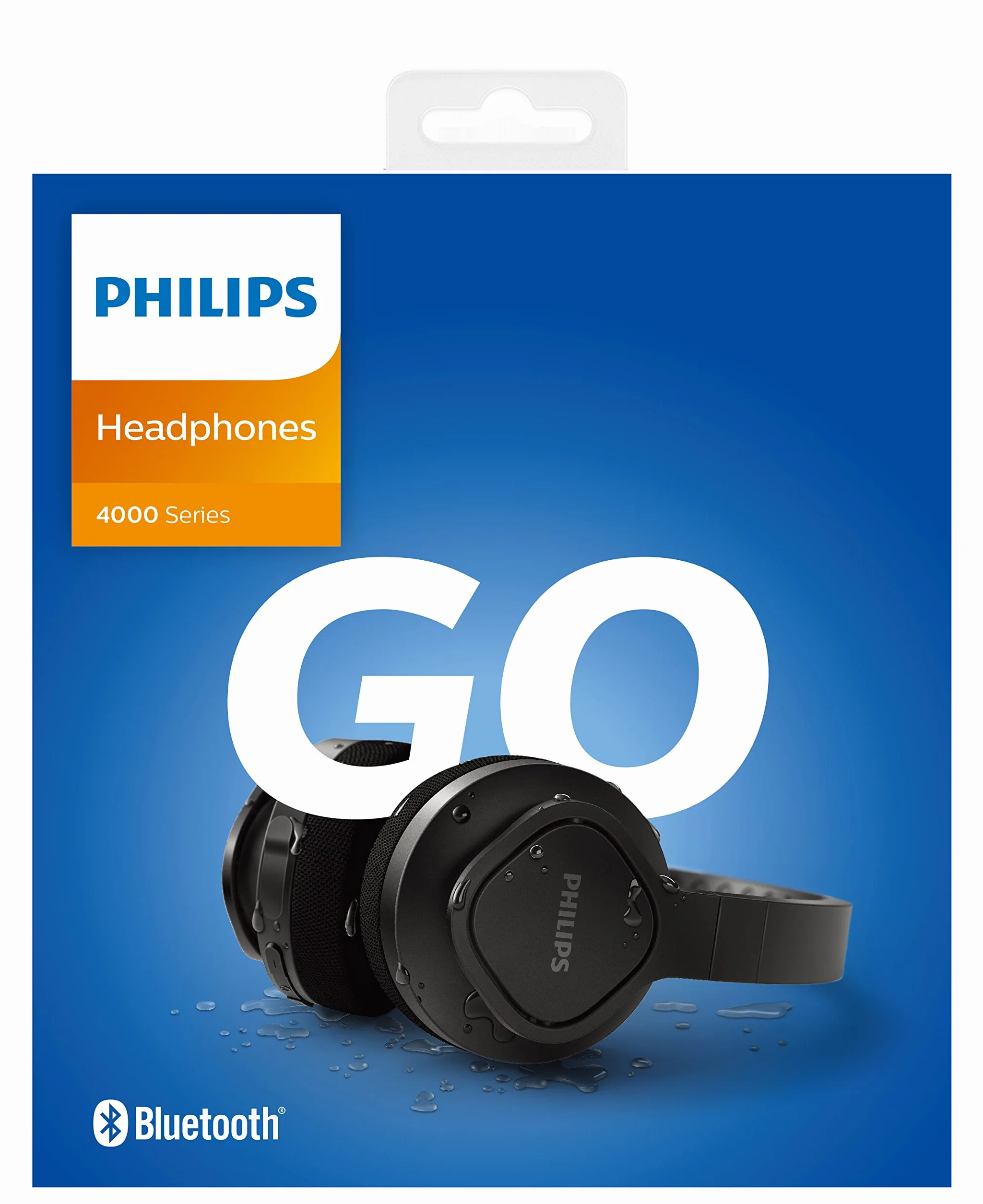 Philips A4216BK/00 On-Ear Cuffie Sportive Wireless, Driver 40 mm, 35 Ore di Riproduzione/On Ear, Protezione IP55, Cuscinetti Rinfrescanti e Lavabili, Nero, One Size, Nuova Versione, Go Sports