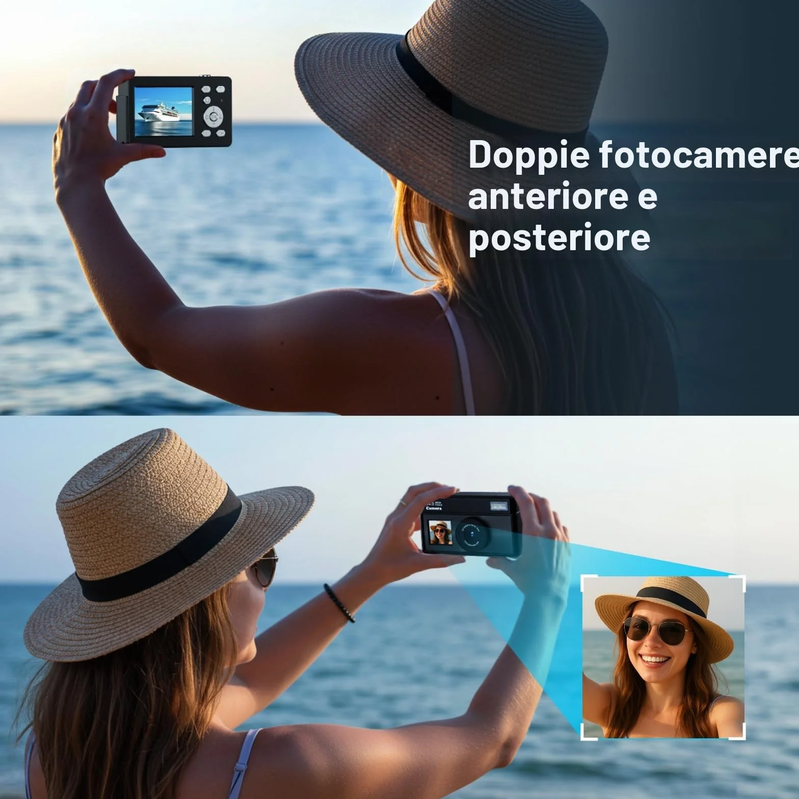 Macchina Fotografica Digitale, Fotocamera Digitale Compatta 4K 64MP, Scheda da 32 GB, Anti-vibrazione, Zoom 18X, Videocamera per Vlogging per Adolescenti, Principianti, Adult (Nero)