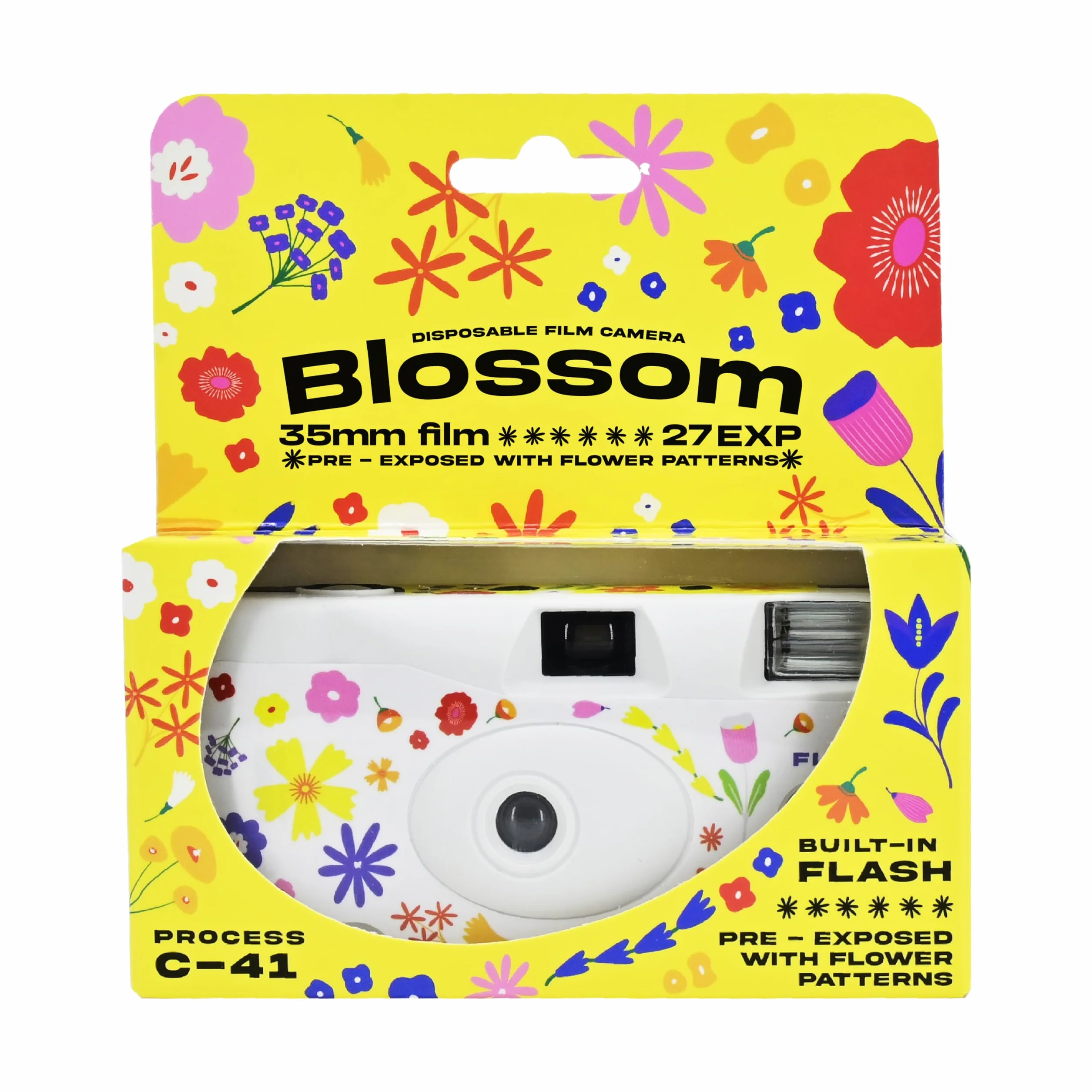 Retocolor Blossom 400-Fotocamera usa e getta a pellicola 27EXP, 35 mm, pellicola negativa a colori, senza messa a fuoco, facile da usare, flash integrato (pellicola e batteria inclusi) (BLOSSOM)