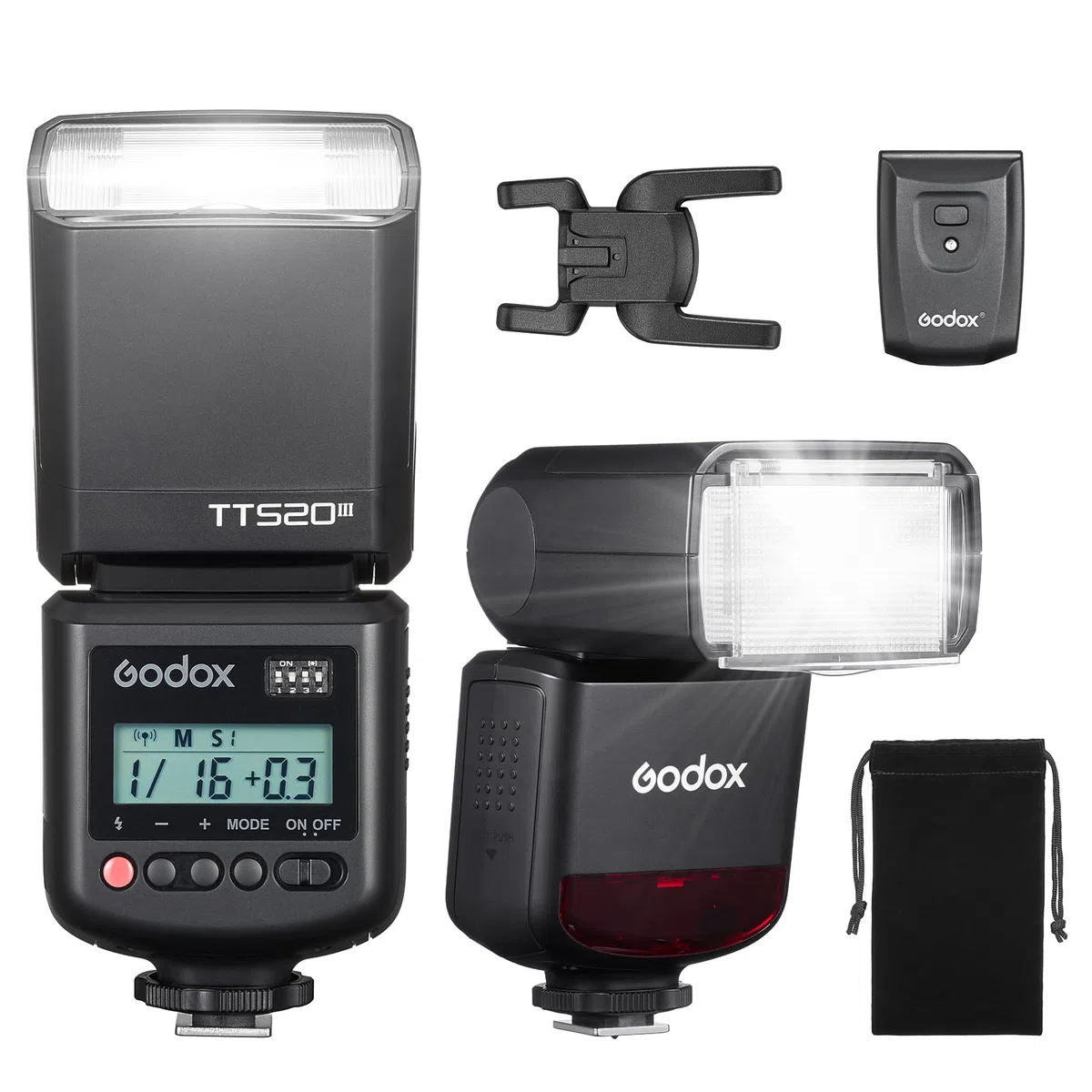 Godox TT520III Flash Speedlite Camera Flash Per Fotocamera 8 Livelli Di Potenza 400 a Piena Potenza con Lanciatore RT-16 Contatto Singolo Hot Shoe per Canon Sony Nikon Fuji Panasonic Olympus