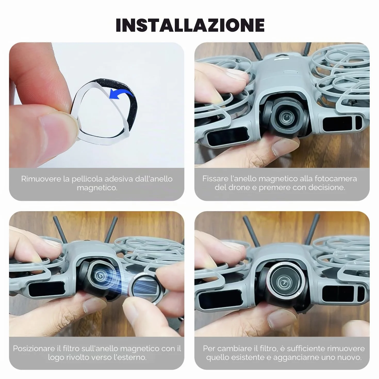 Freewell Confezione da 3 filtri magnetici ND/PL per DJI Neo 2 - Include ND8/PL, ND16/PL & ND32/PL - Filtri polarizzati per una migliore esposizione e riduzione dei riflessi