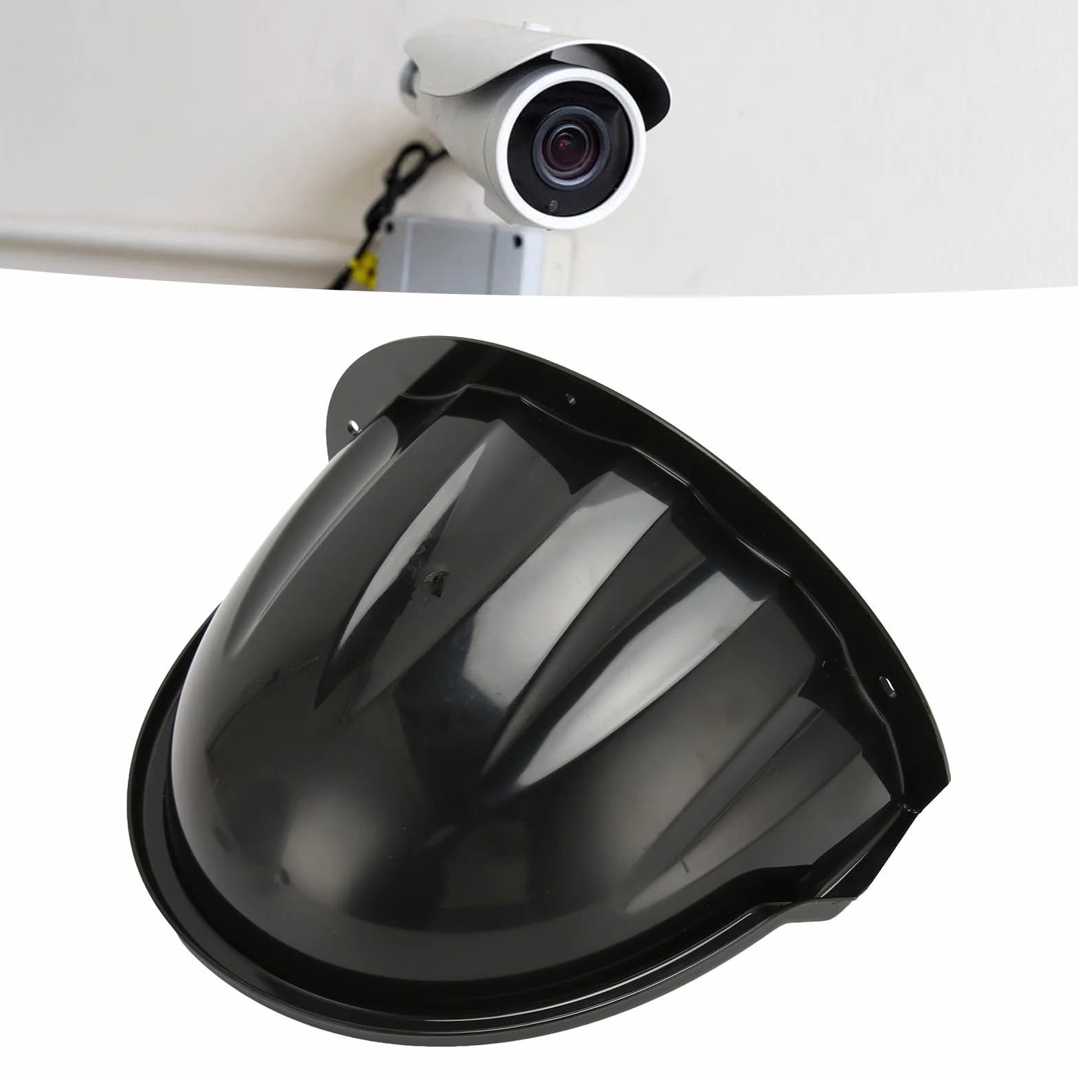 KIMISS Scudo di Copertura dello Schermo della Copertura della Fotocamera del Parasole Universale per la Pioggia Scudo per Copertura Telecamera di Sicurezza Esterna con Parasole in (Black)