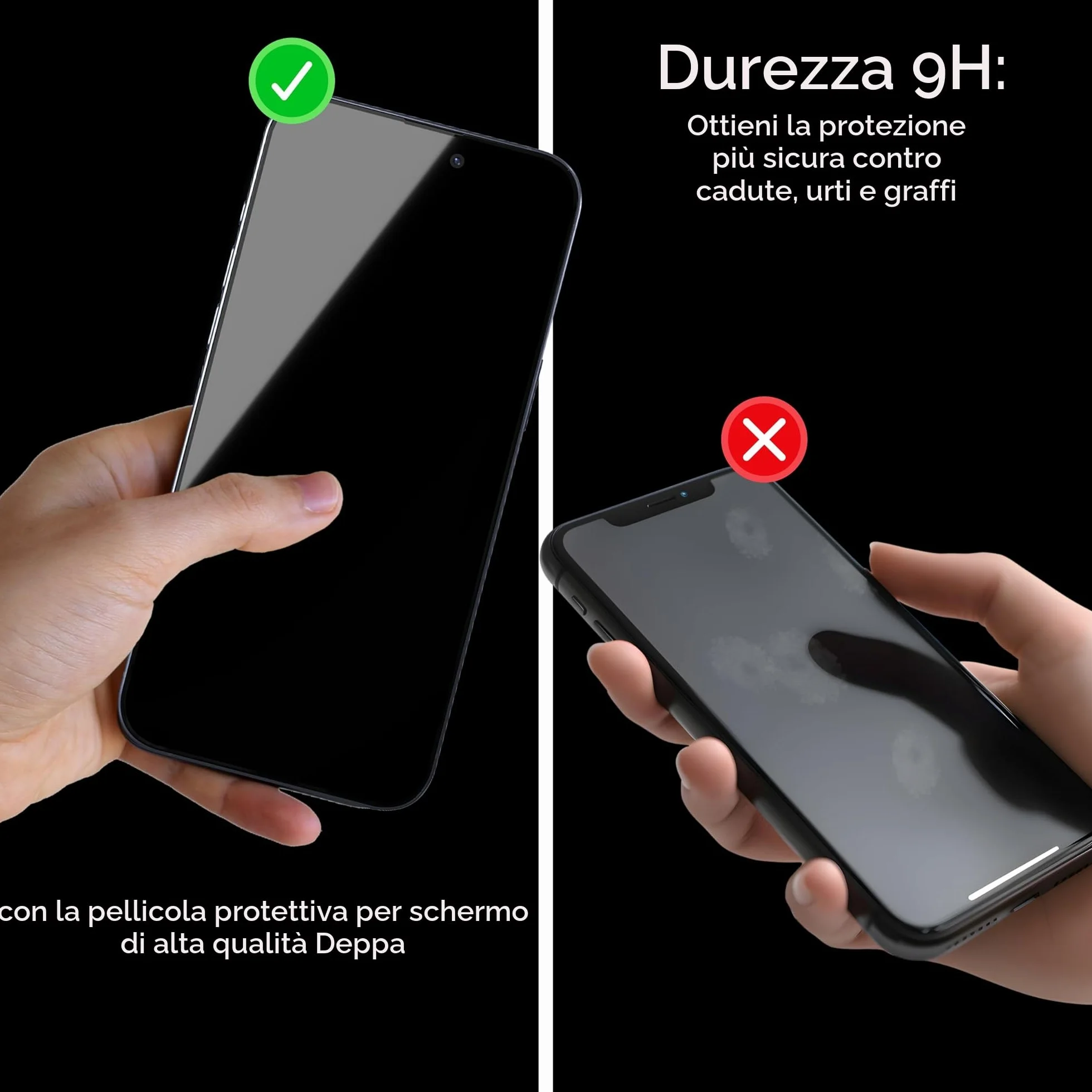 Deppa |2 Pezzi| Pellicola Privacy per iPhone 17 Pro (6,3") con Kit di Installazione Facile | Anti-Polvere e Anti-Bolle | Vetro Temperato Anti-Spia, Ultra Resistente, Copertura Totale, Anti-Graffi