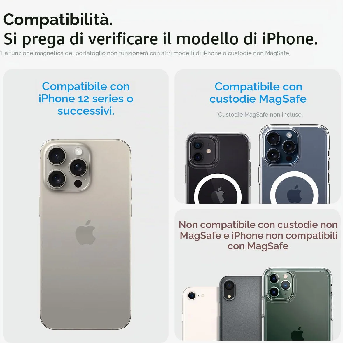 Spigen Valentinus MagFit Portafoglio MagSafe Wallet Magnetico Portacarte Compatibile con iPhone 17/16/15/14/13/12 Modelle, Accessori MagSafe