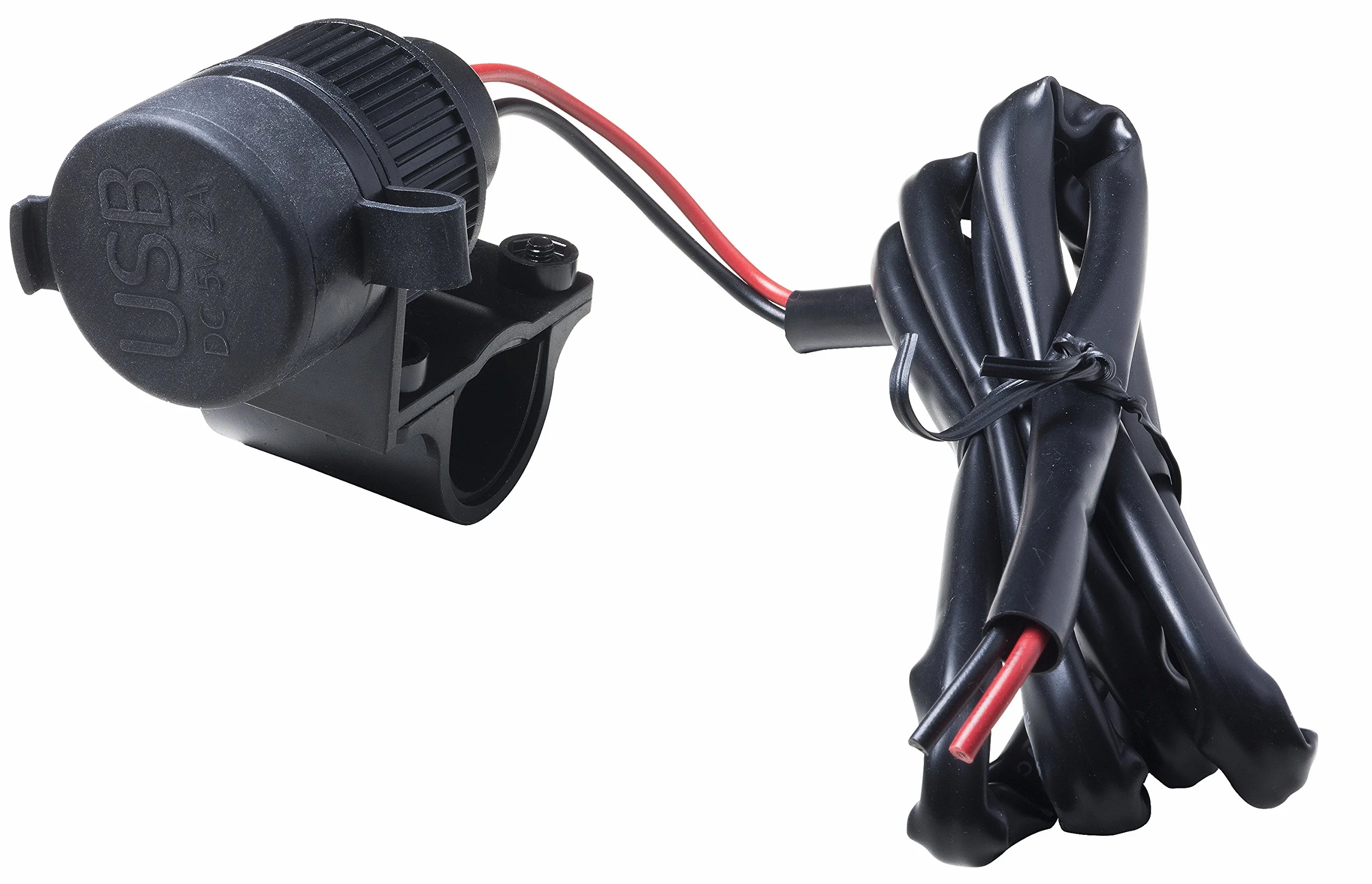 INTERPHONE ACCMOTO2USB - Kit Alimentato dalla Batteria da Manubrio Tubolare per Moto con Doppia Presa USB - 5V 2A - Cavo 150cm