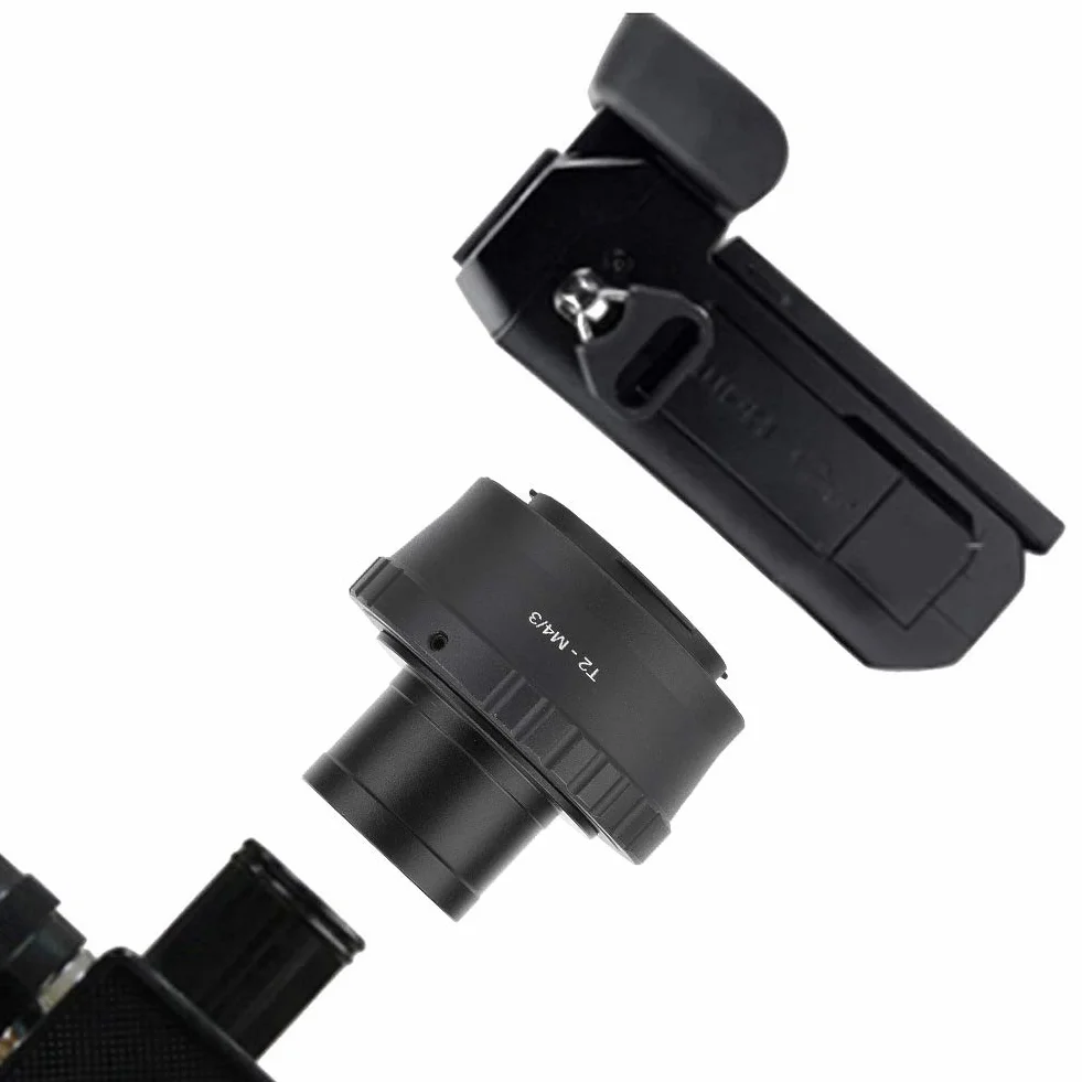 T2-M4 / 3 Anello Adattatore per Telescopio, 1,25 Pollici Anello Adattatore per Telescopio in Metallo per Olympus M4 / 3 Fotocamera