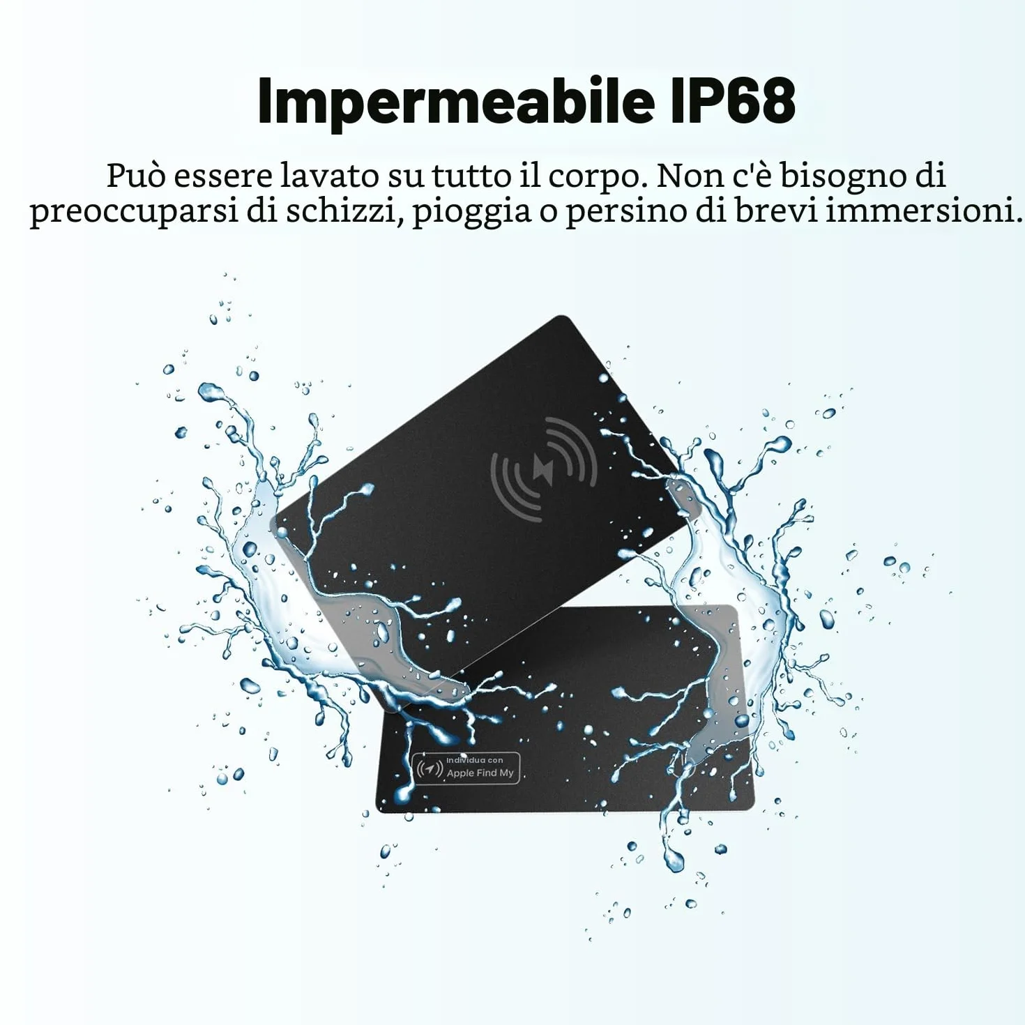 Reyke Scheda di tracciamento del Portafoglio Sottile compatibile con Apple Find My per etichette bagagli telefoni cellulari passaporti