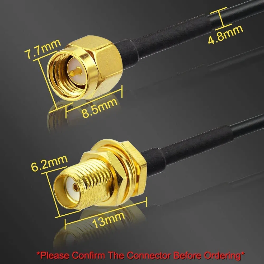 WiFi Antenna Prolunga 30M SMA Maschio a Femmina RG58 Bassa Perdita Coassiale Cavo Patch per 2G/3G/4G LTE SMA WiFi Antenna Wireless Router Cavo WLAN Alimentazione Sistema Telecamera